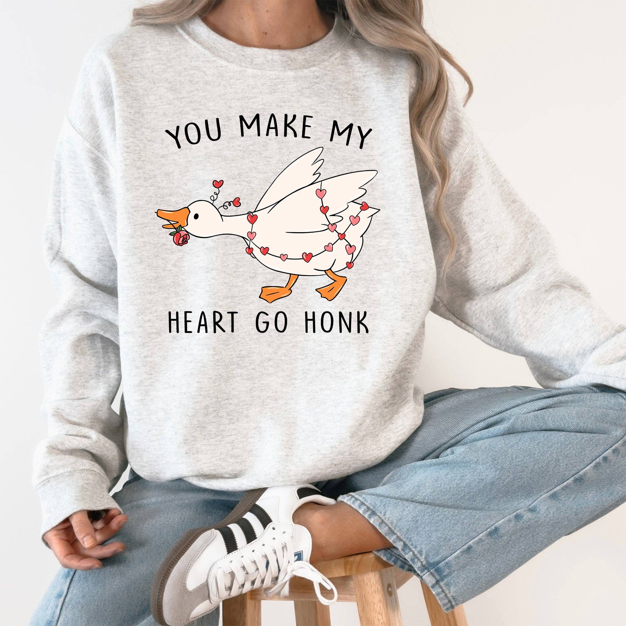 You Make My Heart Go Honk, Silly Goose, Funny Sweatshirt T-Shirts, Hoodie | PodTeesHub.com