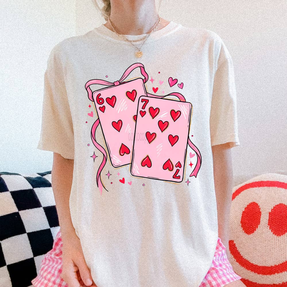 6 & 7 Valentine Cards Tee Hoodie, Sweatshirt | PodTeesHub.com
