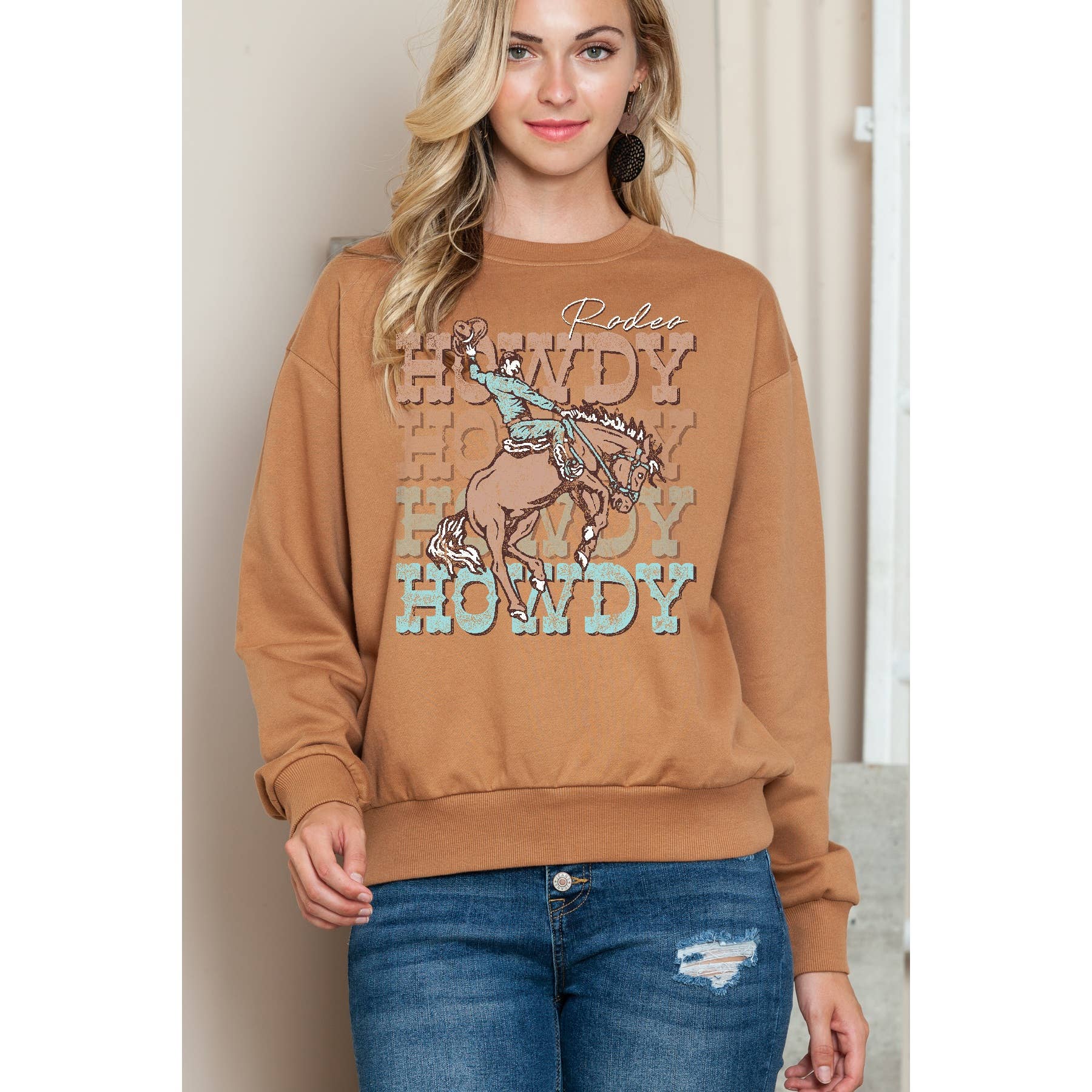 Rodeo Howdy - Crewneck Sweatshirt T-Shirts, Hoodie | PodTeesHub.com