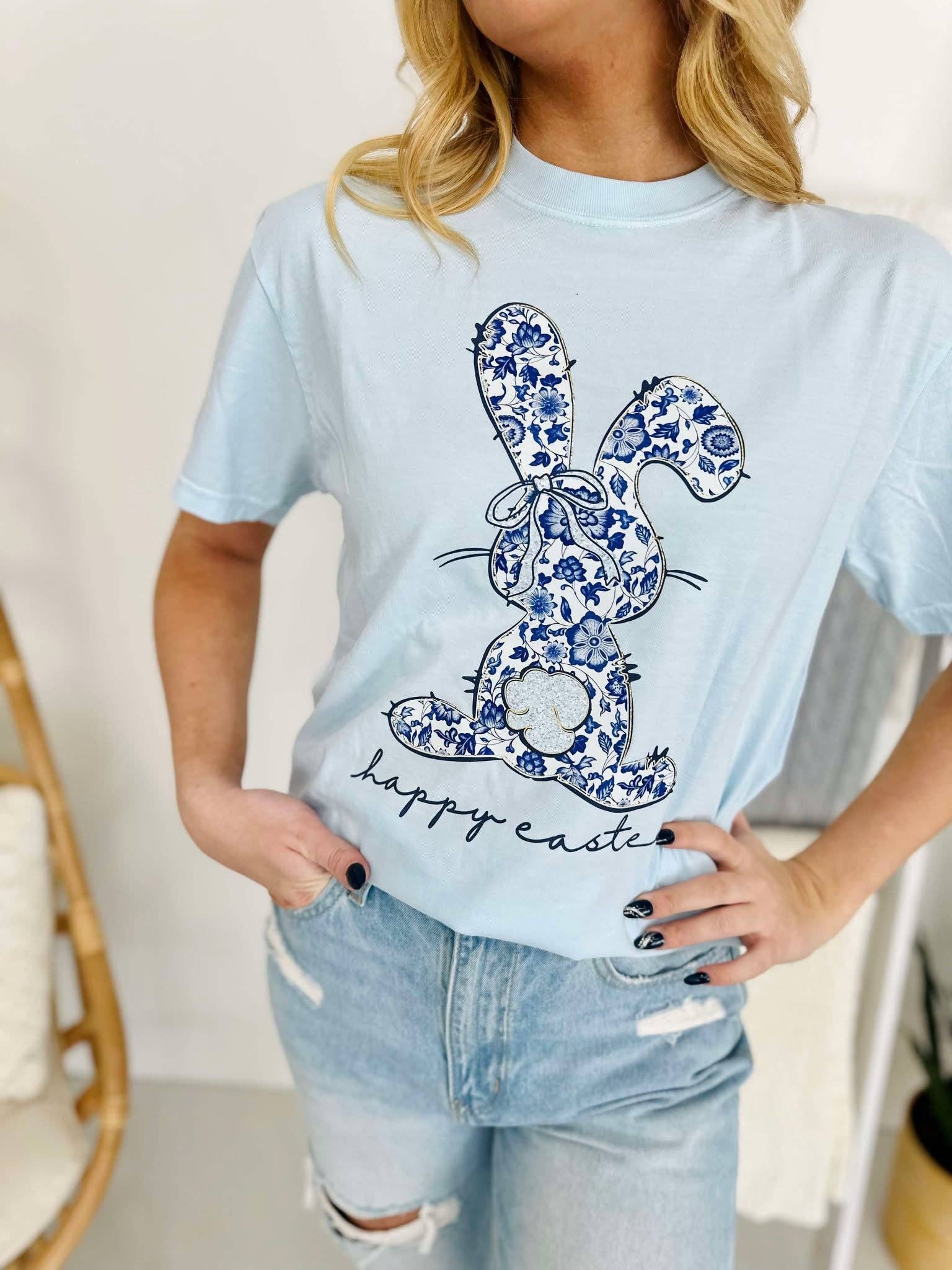 Happy Easter Chino Bunny Rabbit Dtf Tee Hoodie, Sweatshirt | PodTeesHub.com