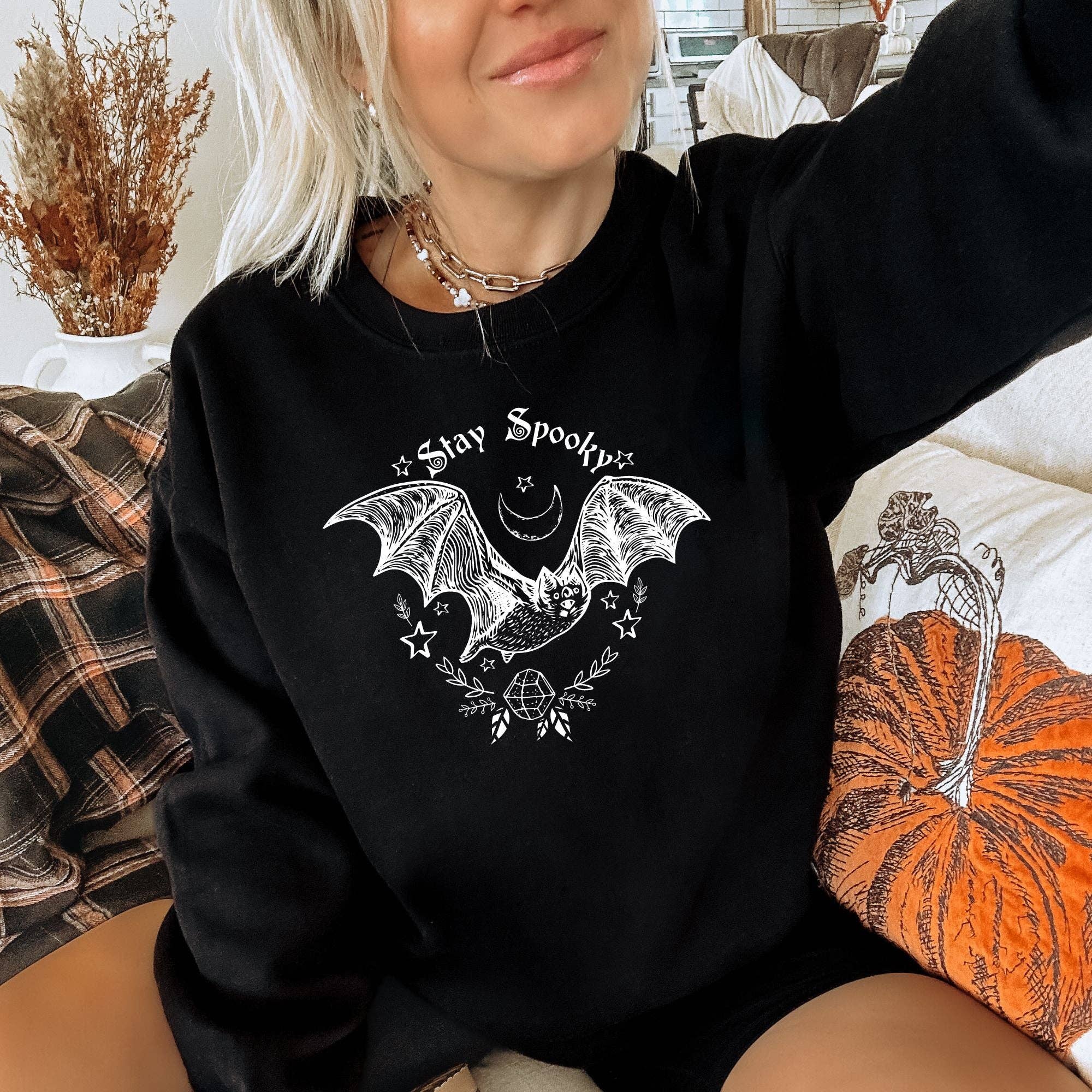 Stay Spooky Bat Sweatshirt *Unisex Fit* T-Shirts, Hoodie | PodTeesHub.com