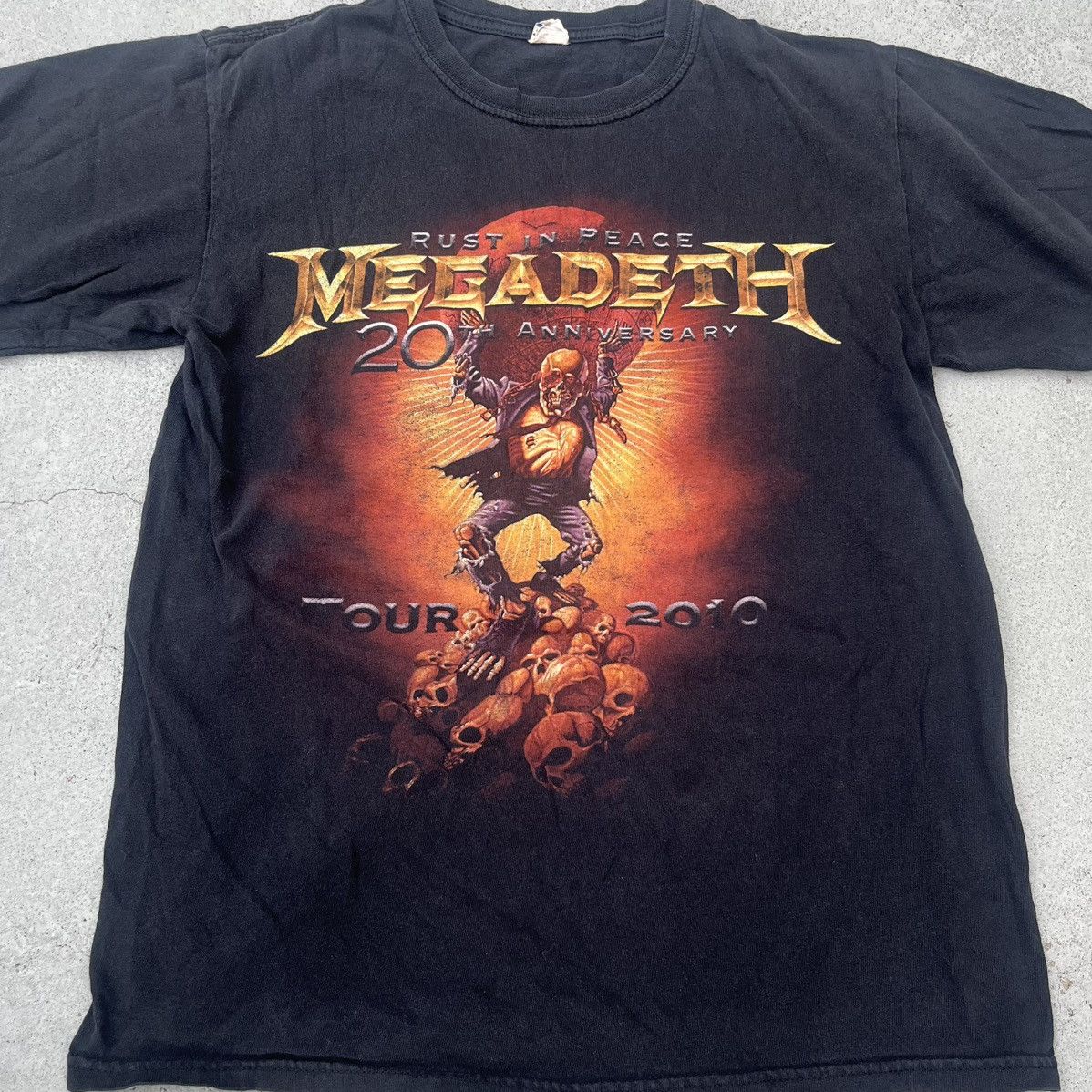 Vintage 2010 Megadeth Rust In Peace Tee Anniversary Tour Hoodie, Sweatshirt | PodTeesHub.com