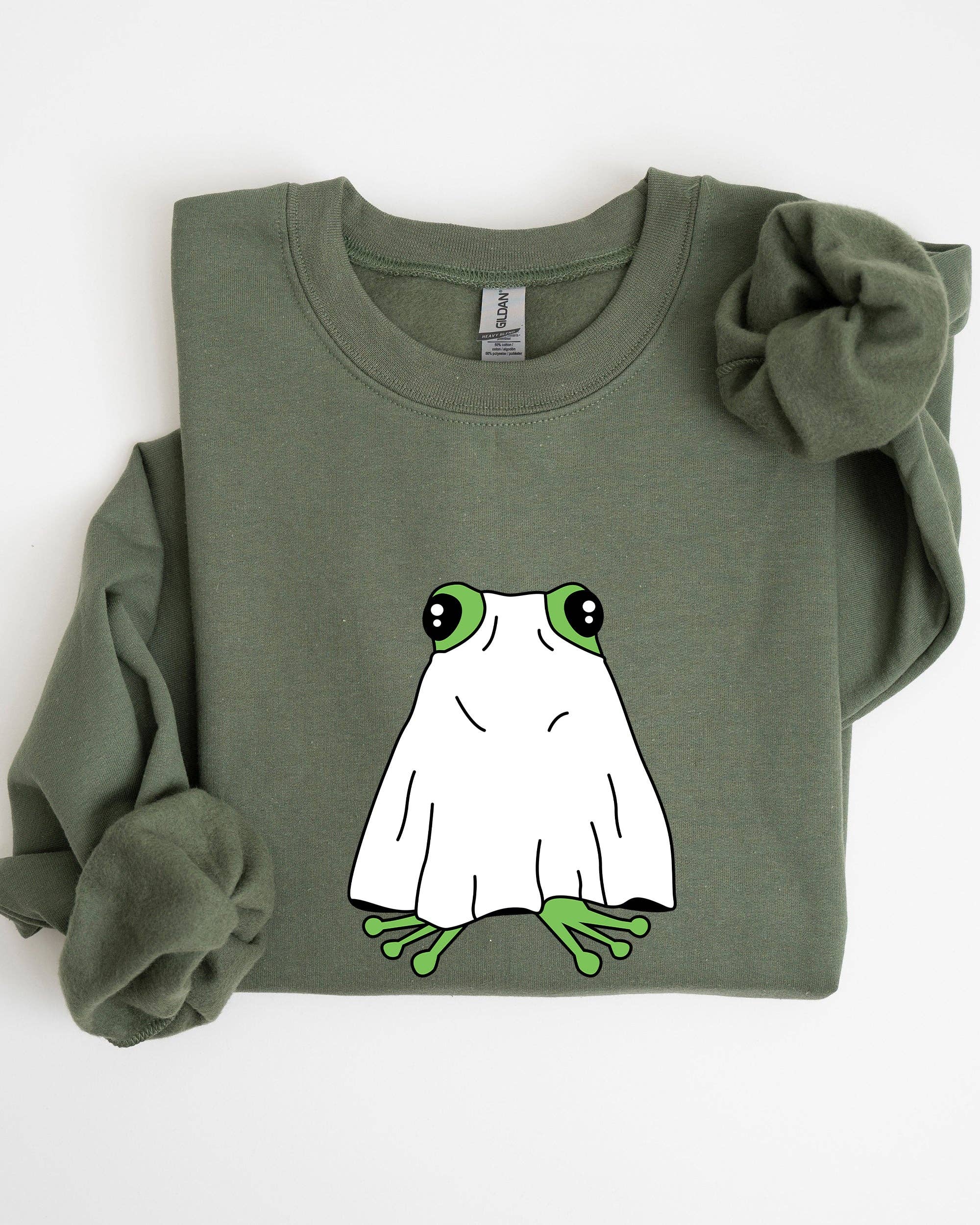 Frog, Ghost, Skeleton, Spooky, Funny, Halloween Sweatshirt T-Shirts, Hoodie | PodTeesHub.com