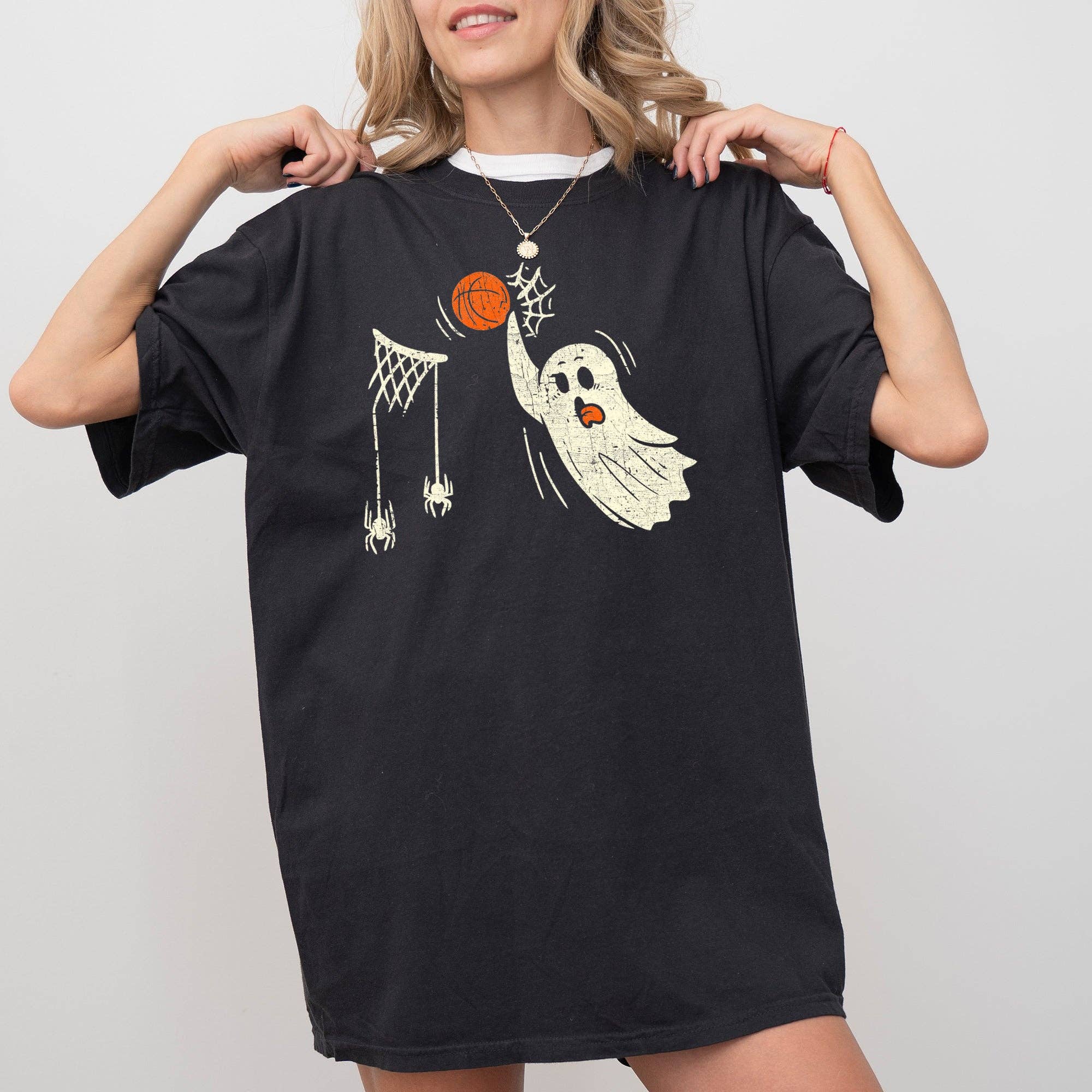 Basketball Ghost, Spooky, Skeleton, Funny, Halloween T-Shirt Hoodie, Sweatshirt | PodTeesHub.com