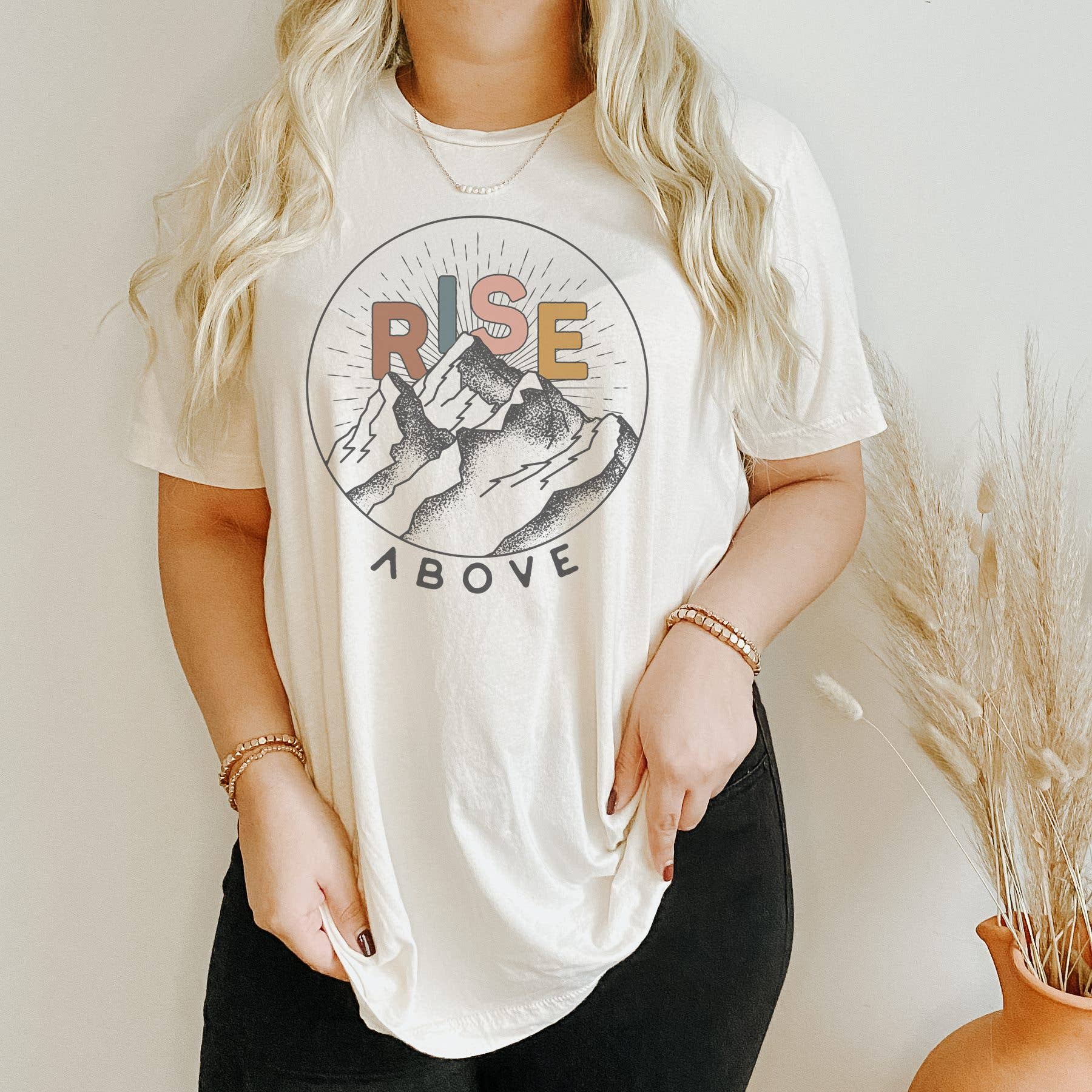 Rise Above Mountains Tee | Outdoor Tee Hoodie, Sweatshirt | PodTeesHub.com