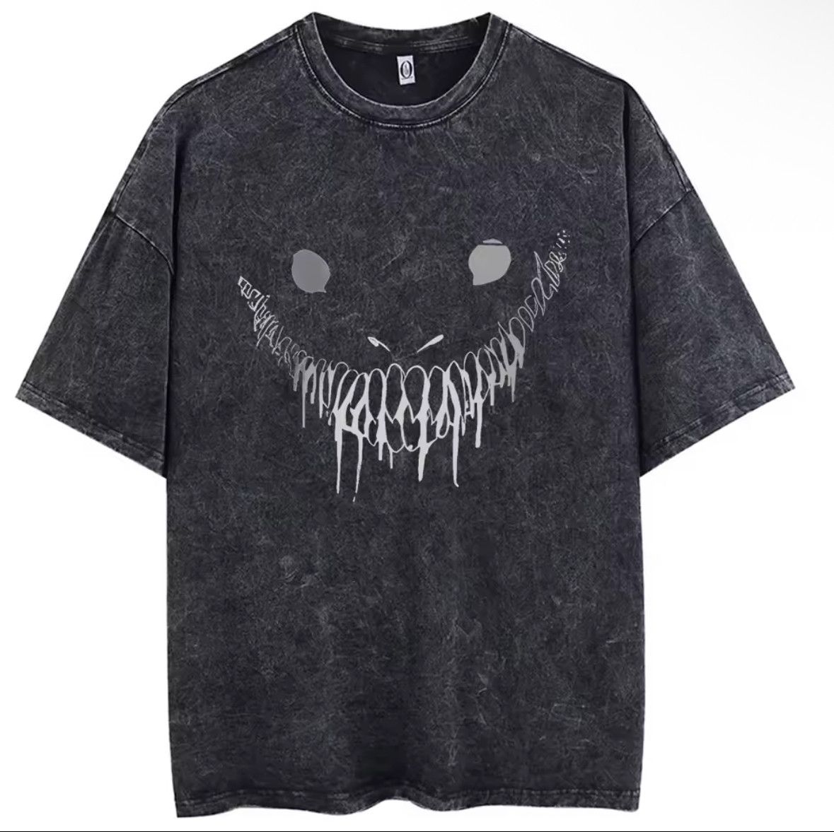 Japanese Brand Hip Hop Vintage Gothic Monster Smile Graffiti Washed T Shirt Hoodie, Sweatshirt | PodTeesHub.com