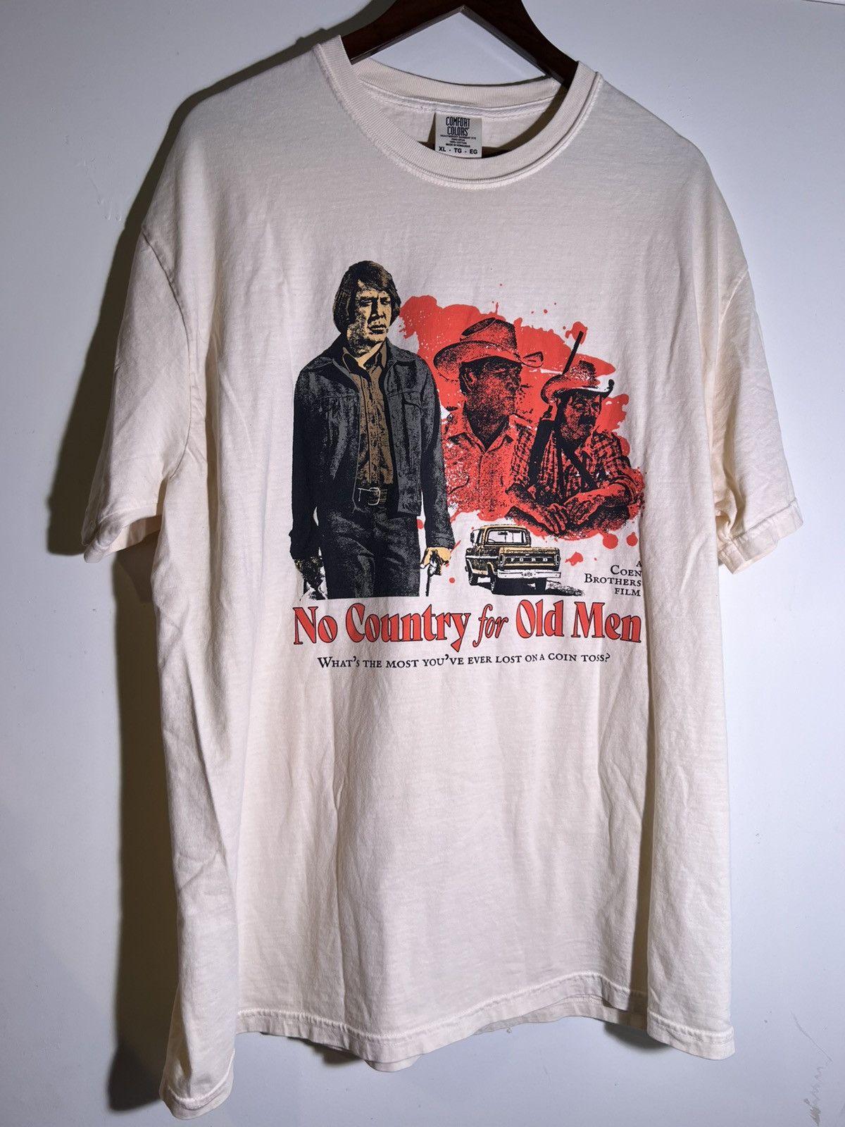 Vintage No Country For Old Men Movie Film Retro Streetwear T Shirt Hoodie, Sweatshirt | PodTeesHub.com