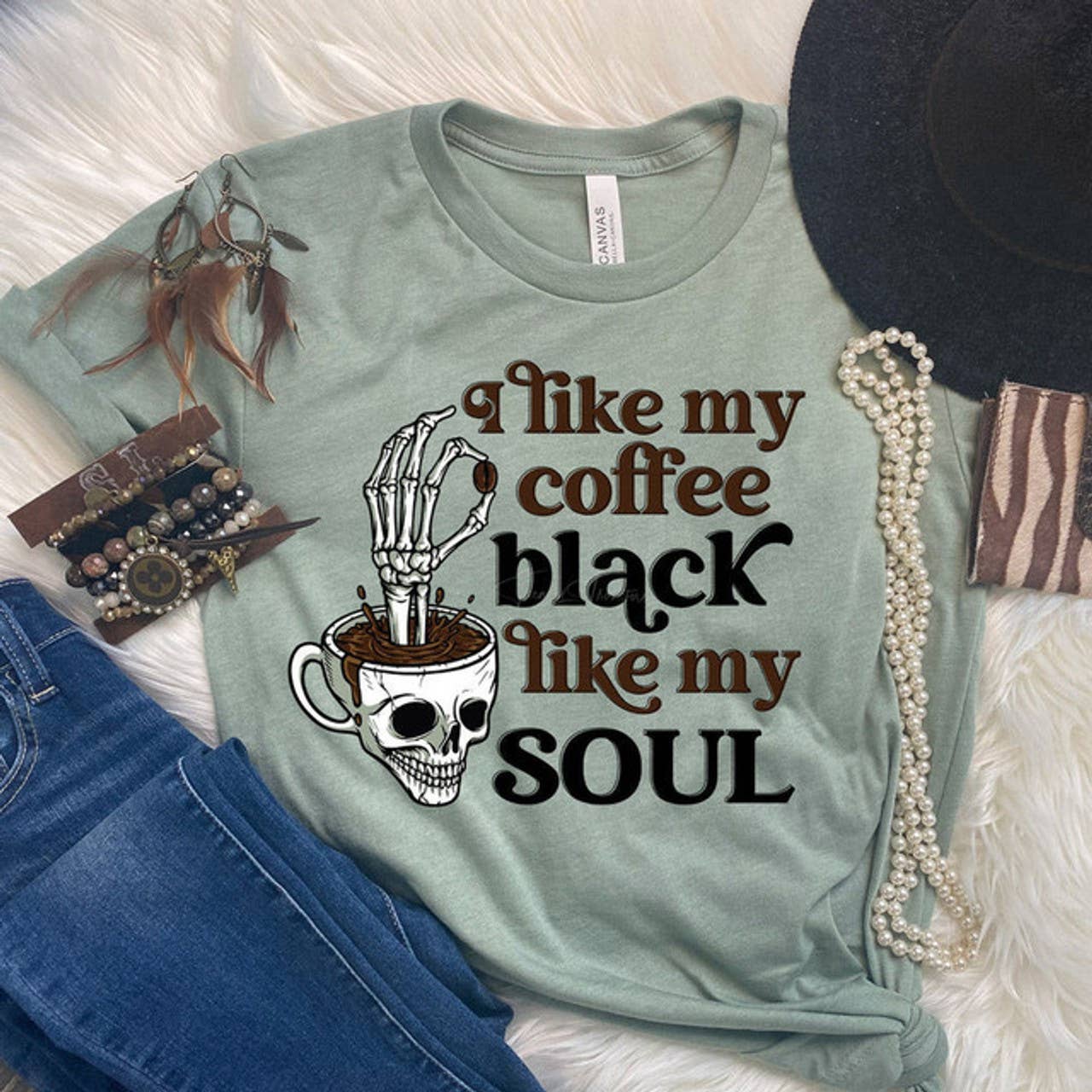 I Like My Coffee Black Like My Soul Everyday Tee Hoodie, Sweatshirt | PodTeesHub.com