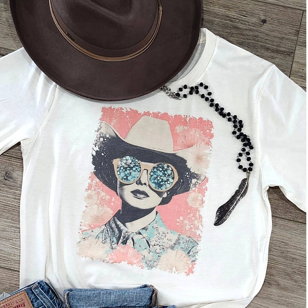 Unique Cowgirl Western Pop Art Ranch Glam Graphit Tee Hoodie, Sweatshirt | PodTeesHub.com