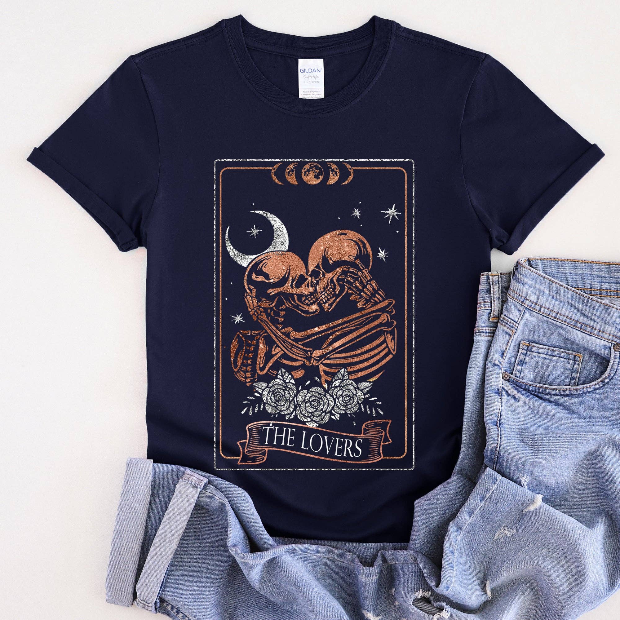The Lovers Tarot Skeletons Tshirt Hoodie, Sweatshirt | PodTeesHub.com