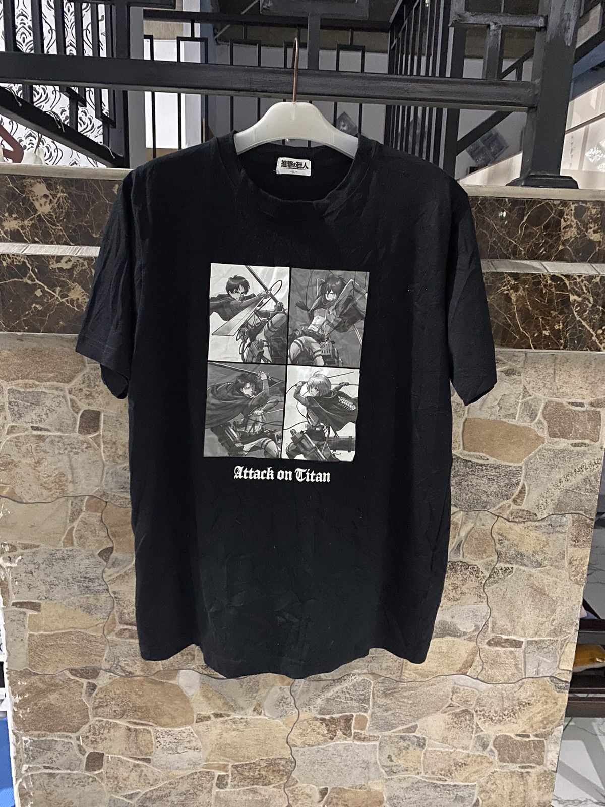Japanese Brand X Vintage Tshirt Attack On Titan Official All Character Hoodie, Sweatshirt | PodTeesHub.com