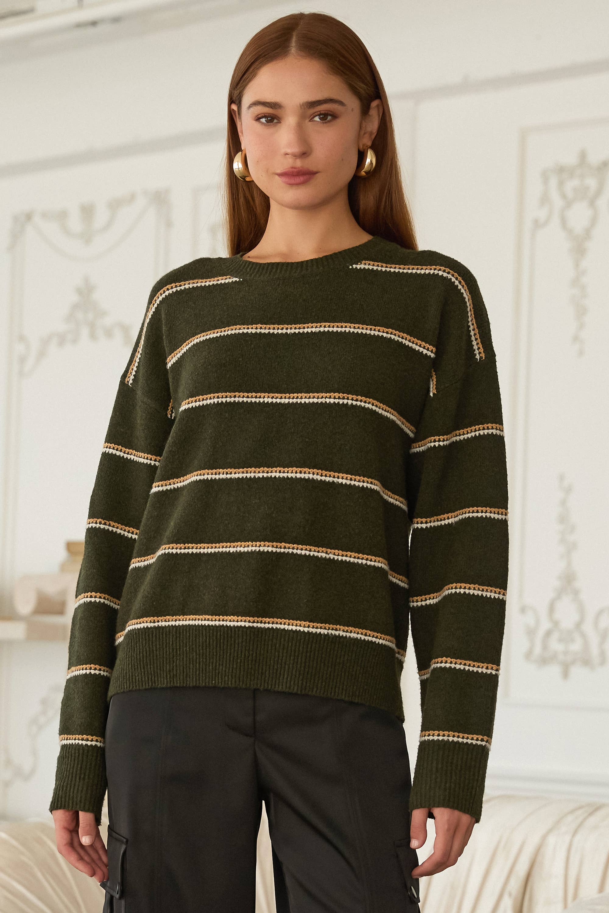 Crewneck Stripe Sweater T-Shirts, Hoodie, Sweatshirt | PodTeesHub.com