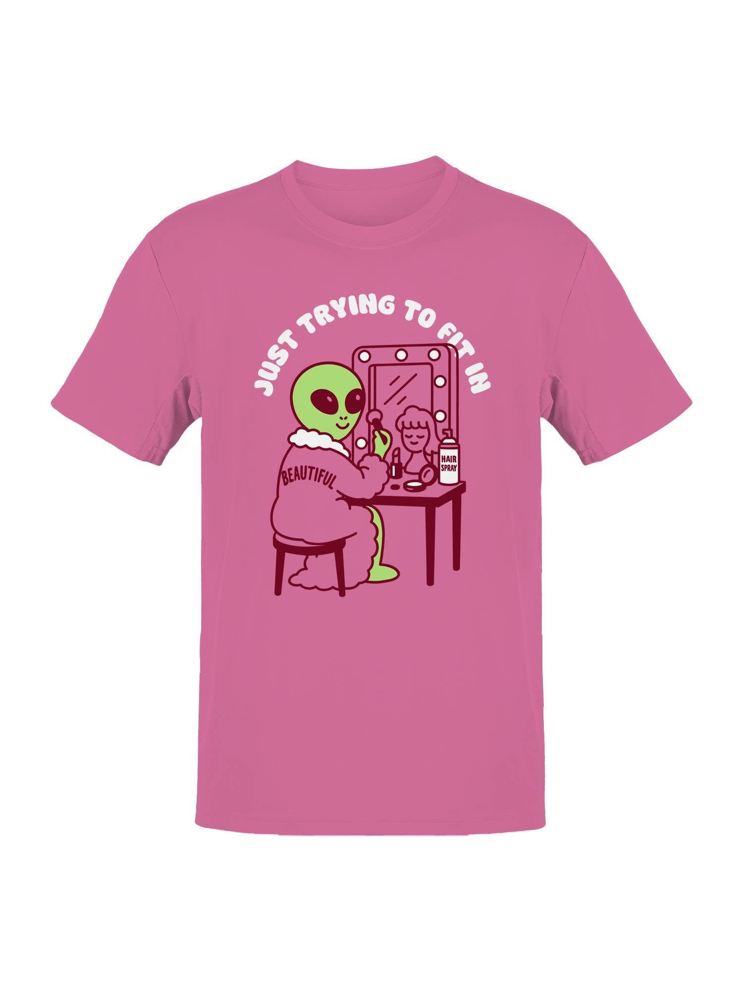 Alien Mirror Beauty Humor Art Men's T-Shirt Hoodie, Sweatshirt | PodTeesHub.com