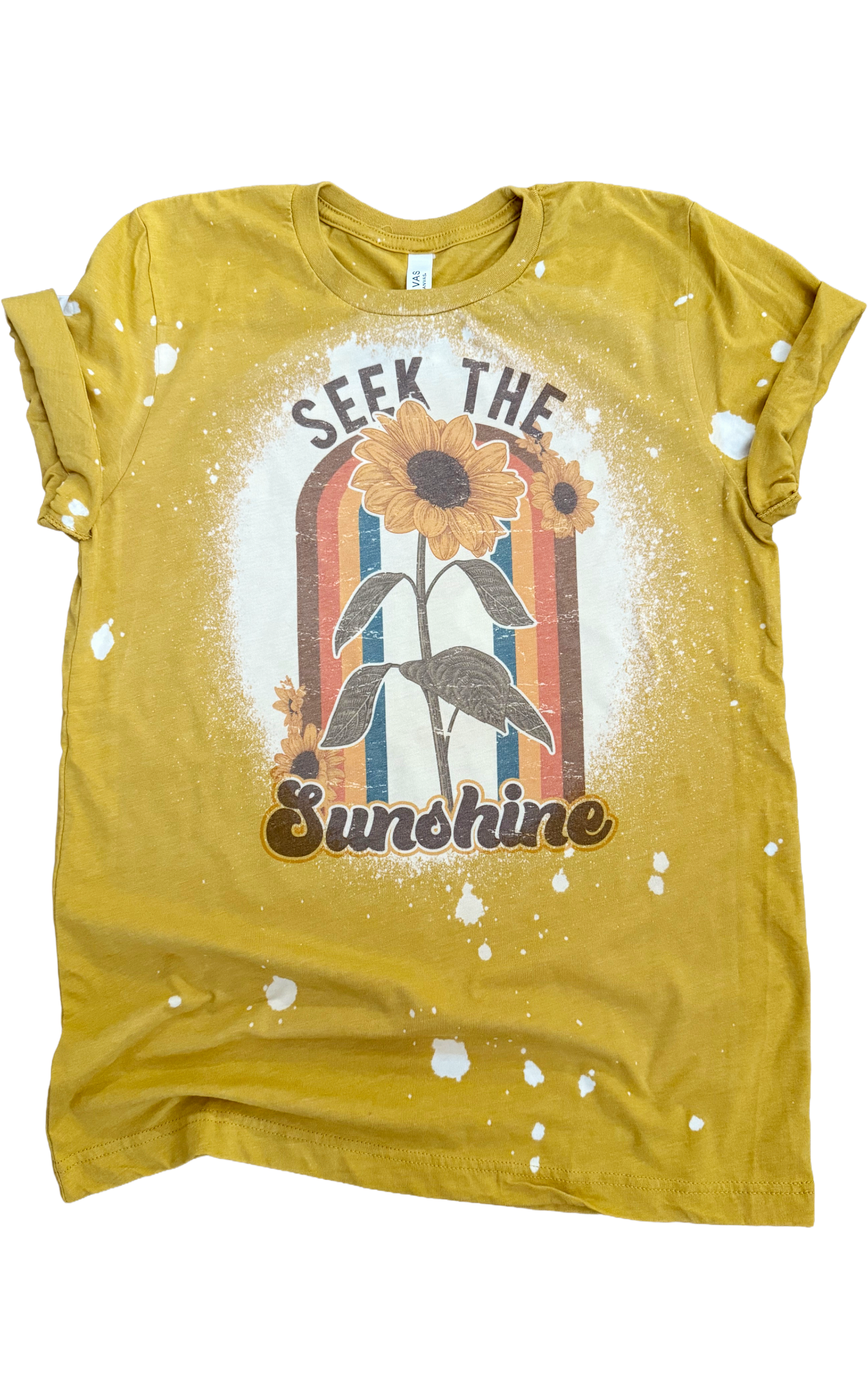 Seek the Sunshine Bleached Tee Hoodie, Sweatshirt | PodTeesHub.com