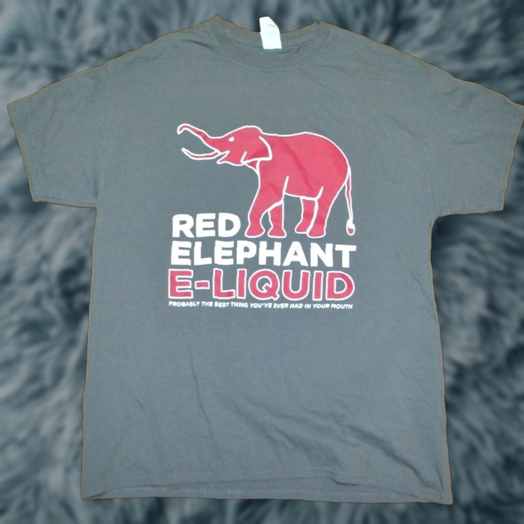 Gildan Vintage Red Elephant Liquid Vapor Company T Shirt Large Gray Men 100 Cotton Graphic Tee Vapin Hoodie, Sweatshirt