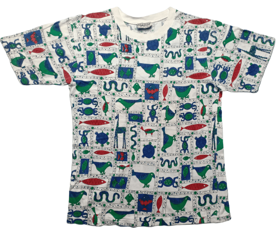Vintage 80s Monsoon All Over Printed Tee Animals Art Hoodie, Sweatshirt | PodTeesHub.com