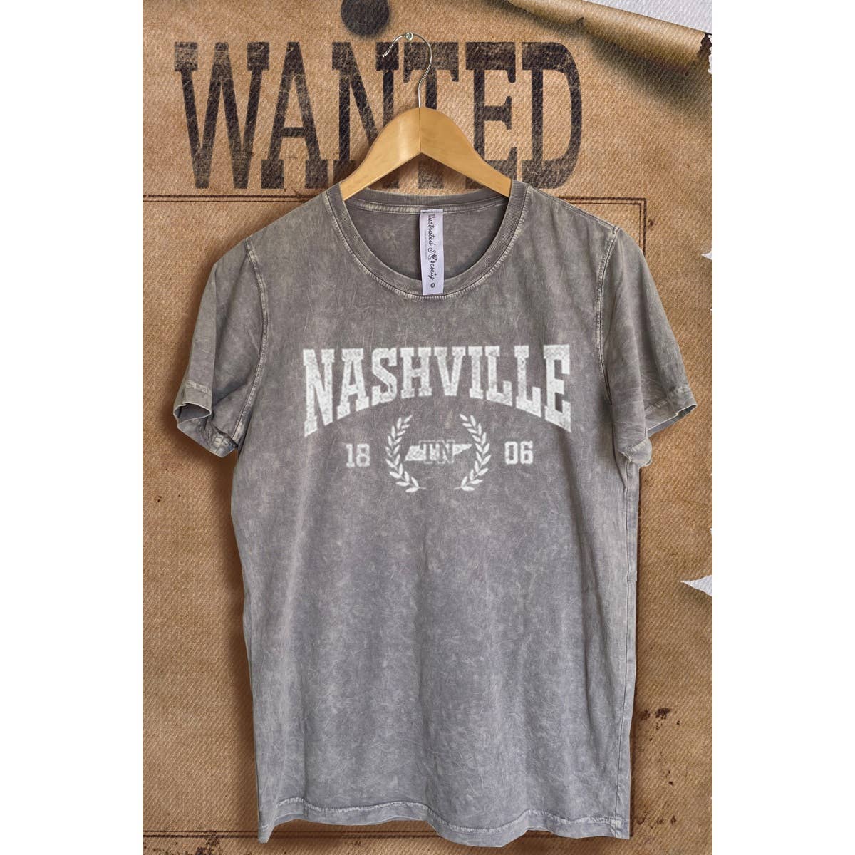 Nashville Vintage  Mineral Wash  Graphic  Tee Hoodie, Sweatshirt | PodTeesHub.com
