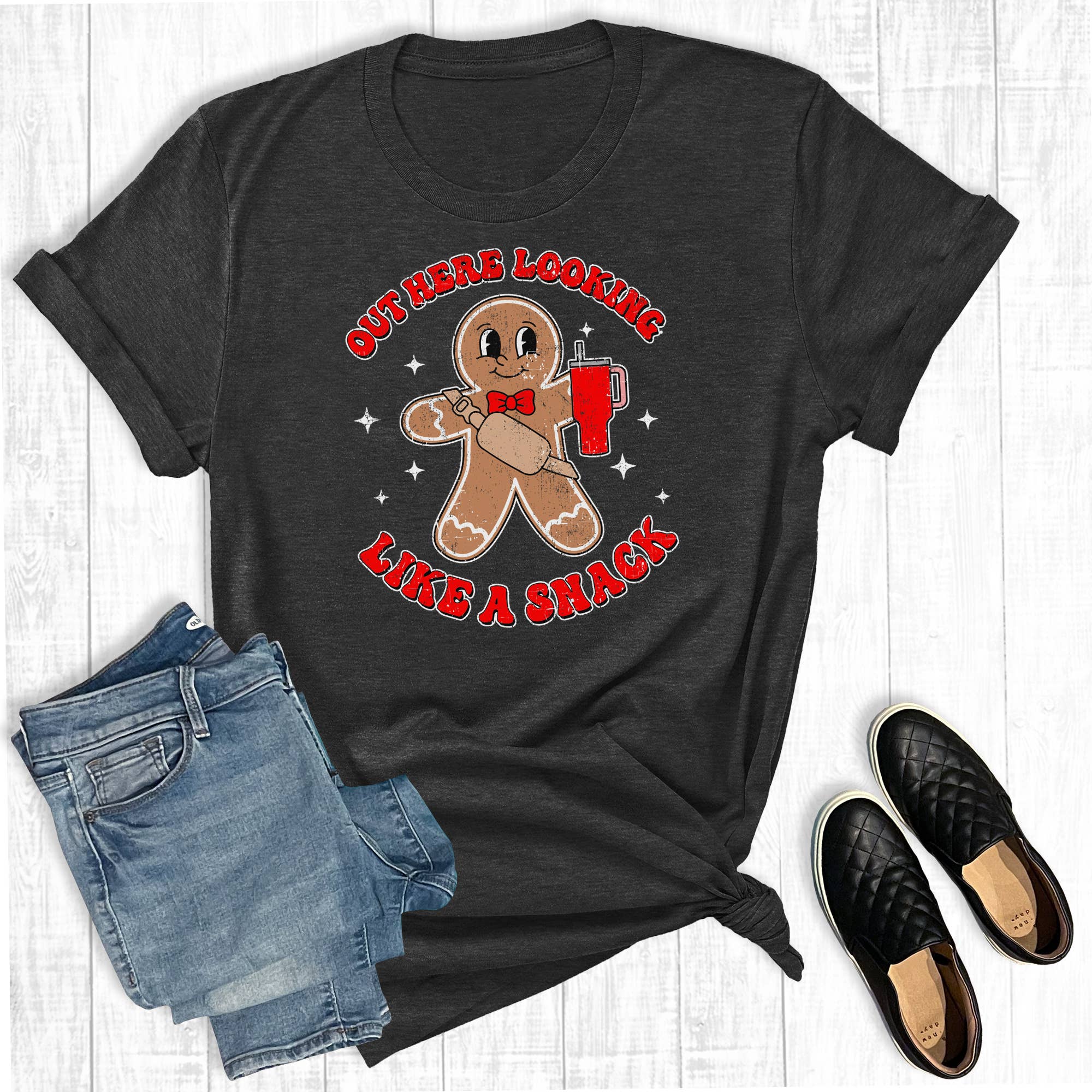 Christmas Out Here Looking Like A Snack Graphic Tee Hoodie, Sweatshirt | PodTeesHub.com