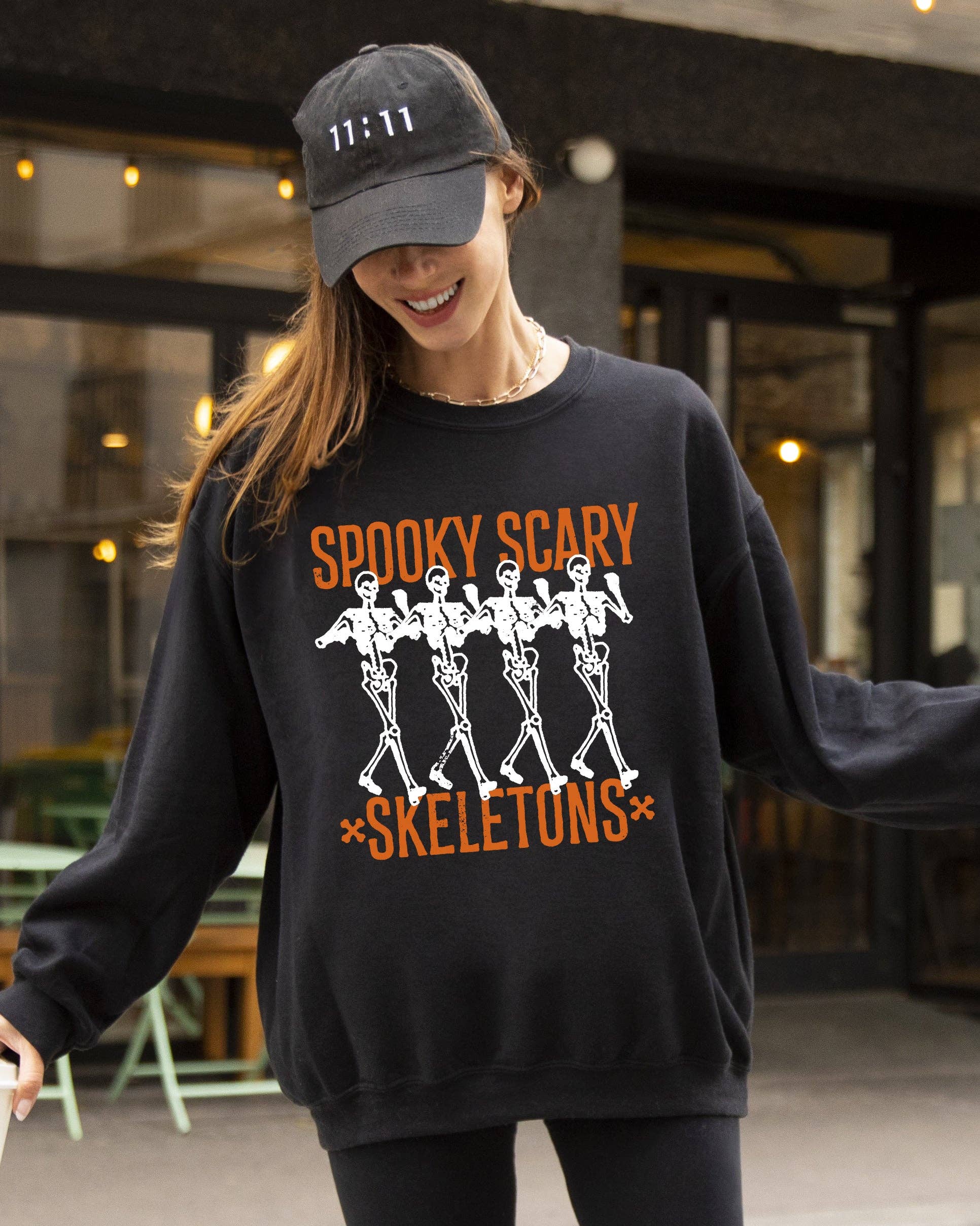 Spooky, Scary, Skeleton, Skull, Ghost, Halloween Sweatshirt T-Shirts, Hoodie | PodTeesHub.com