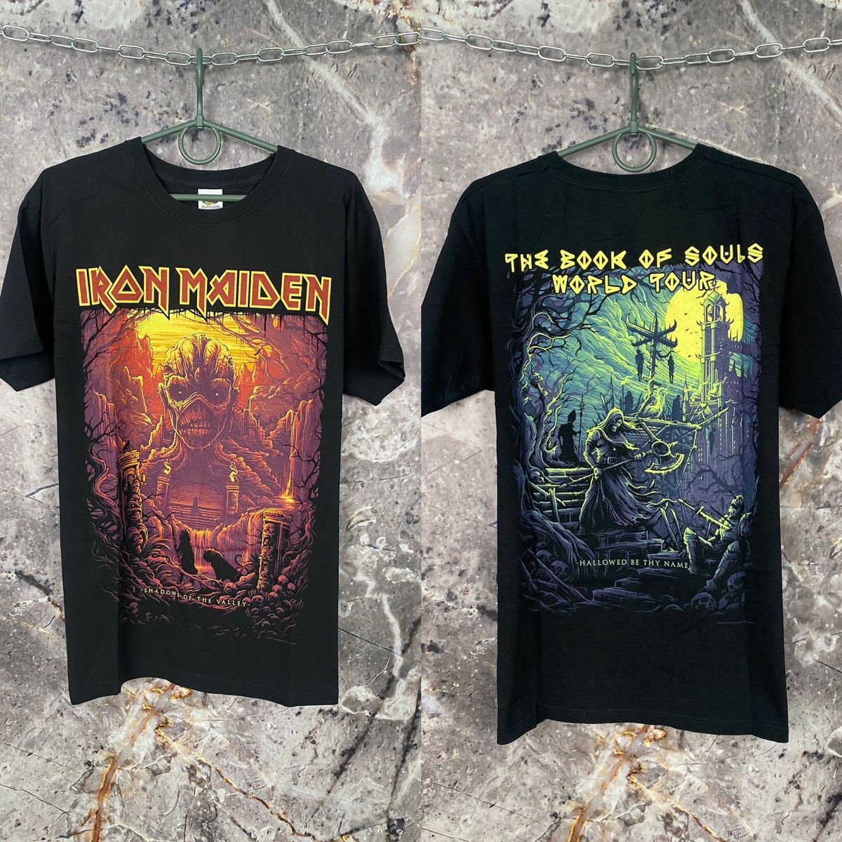 Vintage Men S Iron Maiden World Tour T Shirt Rock Band Size Medium Hoodie, Sweatshirt | PodTeesHub.com