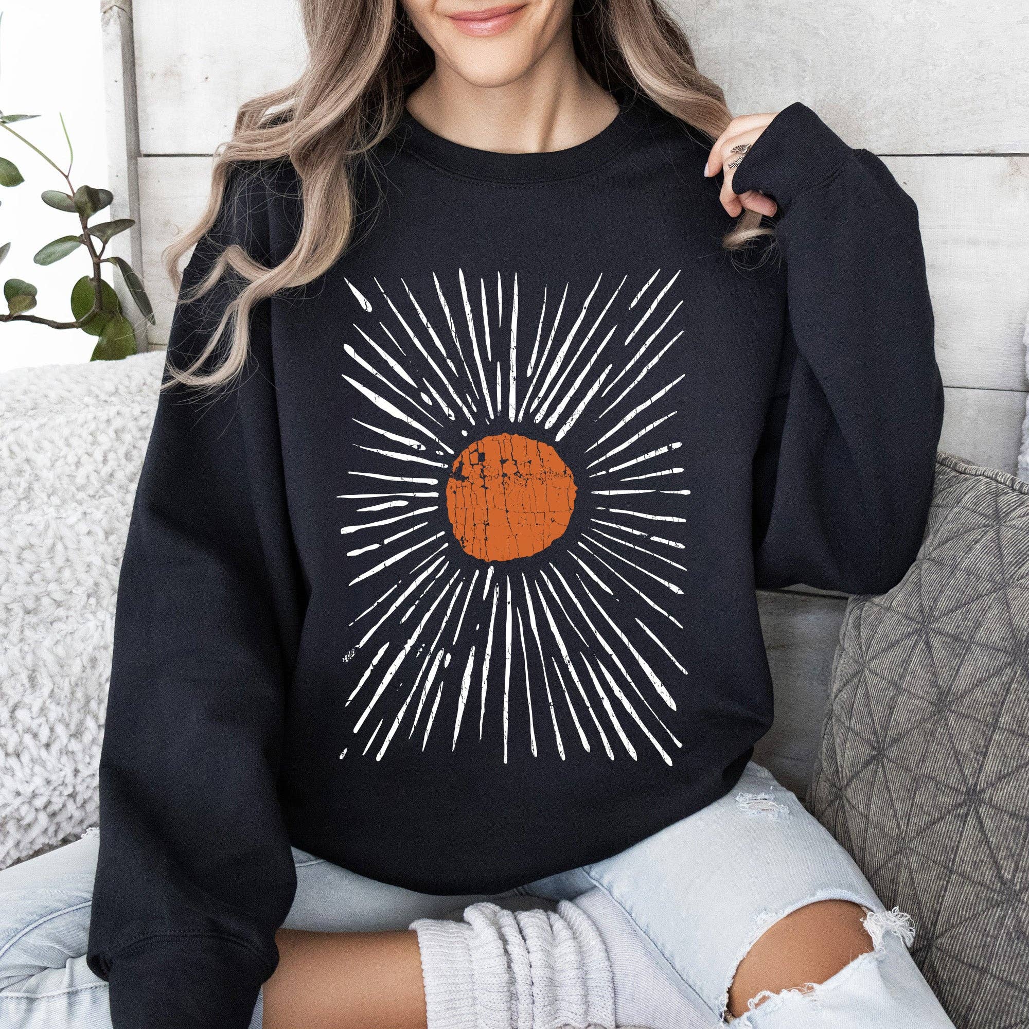 Boho Starburst, Celestial, Retro Sweatshirt T-Shirts, Hoodie | PodTeesHub.com
