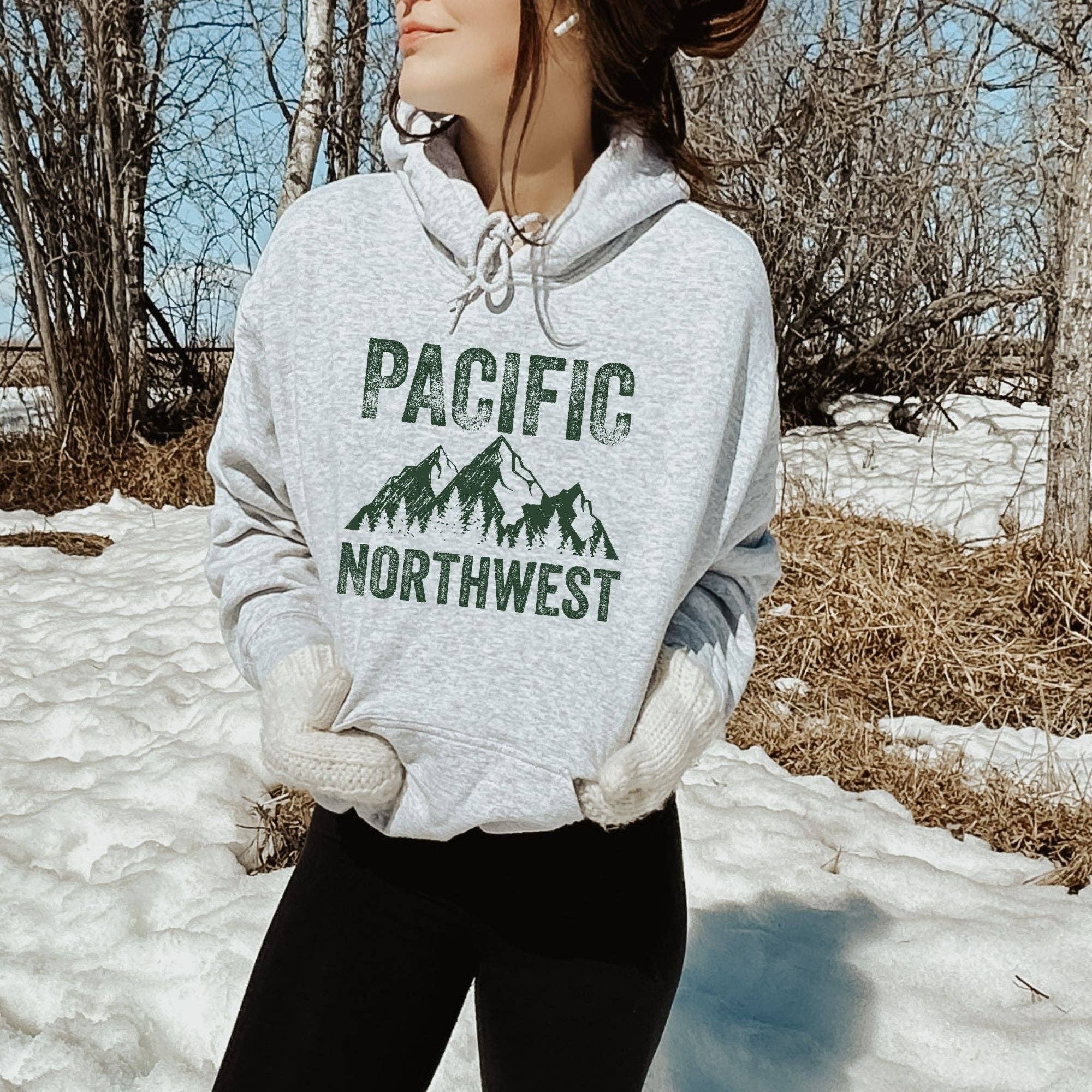 Pacific Northwest Crewneck Sweatshirt or Hoodie *Unisex Fit* T-Shirts | PodTeesHub.com