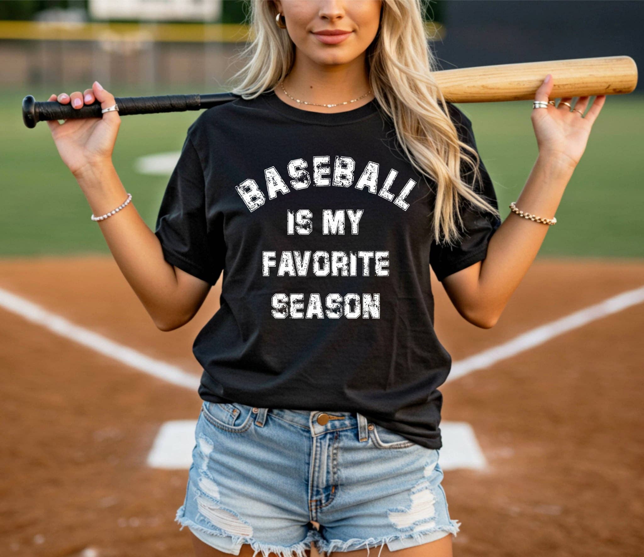 Baseball Is My Favorite Season Trendy Game Day Graphic Tee Hoodie, Sweatshirt | PodTeesHub.com