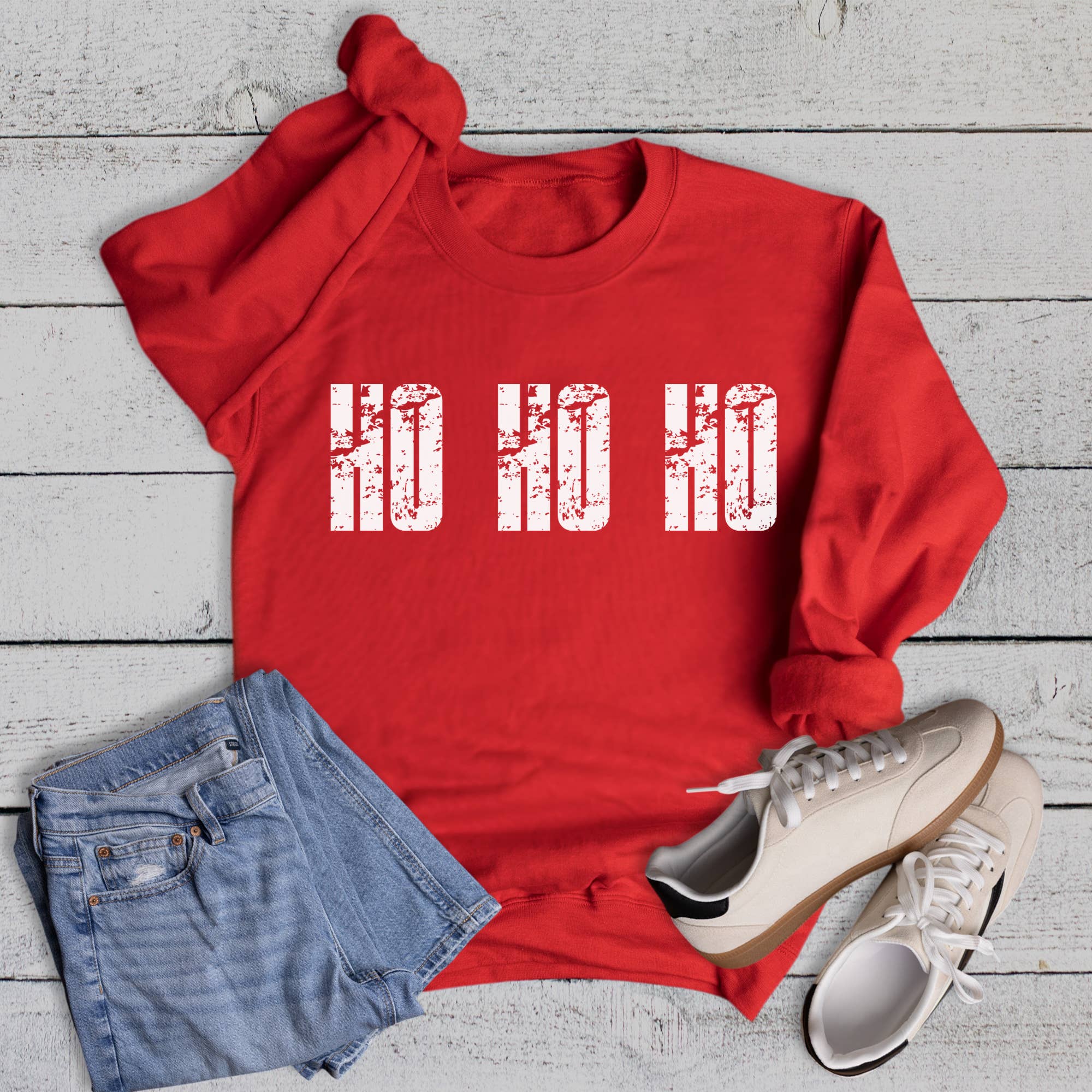 Christmas Block Ho Ho Ho Sweatshirt T-Shirts, Hoodie | PodTeesHub.com