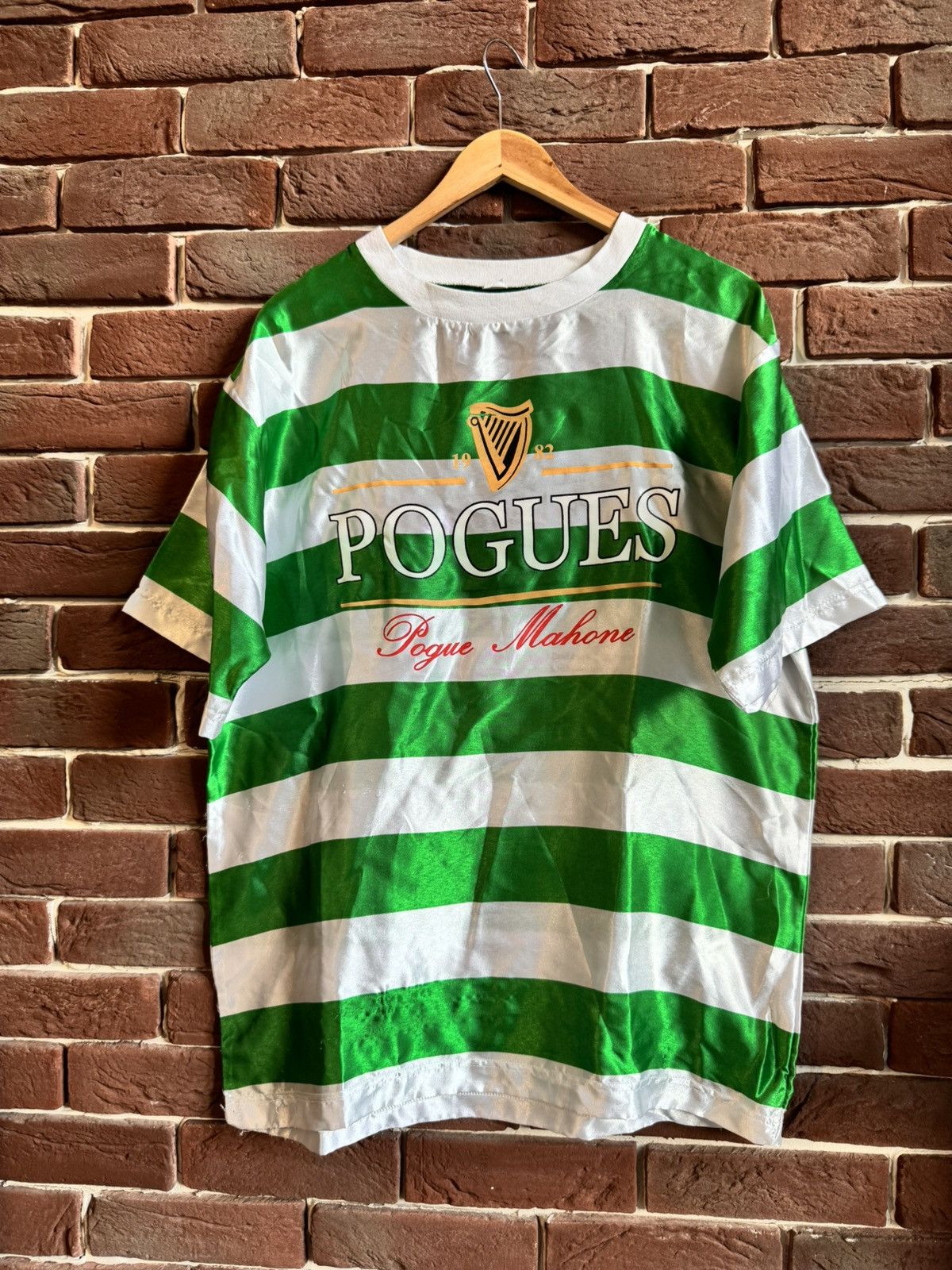 Band Tees 00s The Pogues Vintage Tour Jersey Punk Band Tee Green M Hoodie, Sweatshirt | PodTeesHub.com