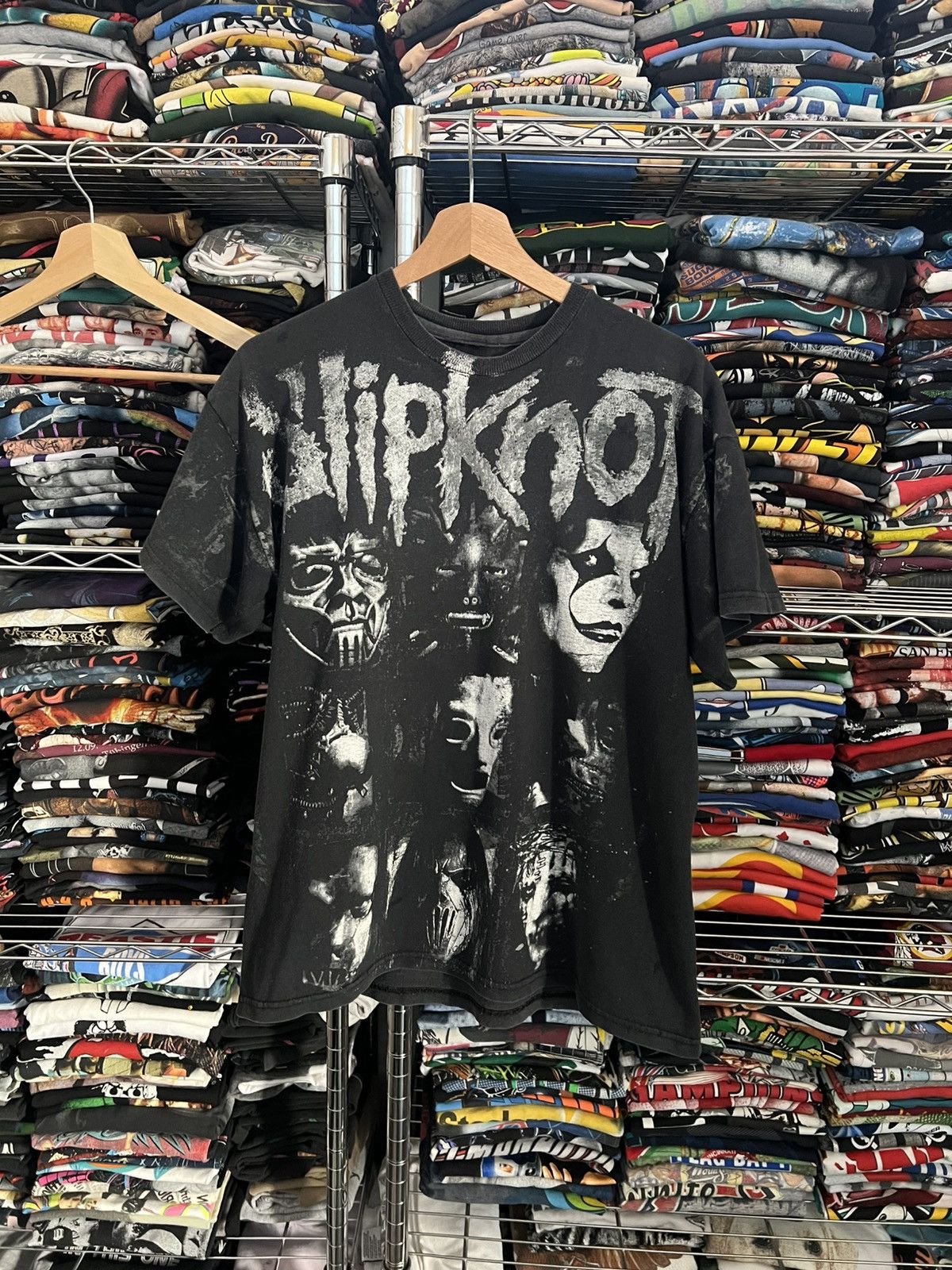 2000s Slipknot Aop Nu Metal Band Tee Hoodie, Sweatshirt | PodTeesHub.com