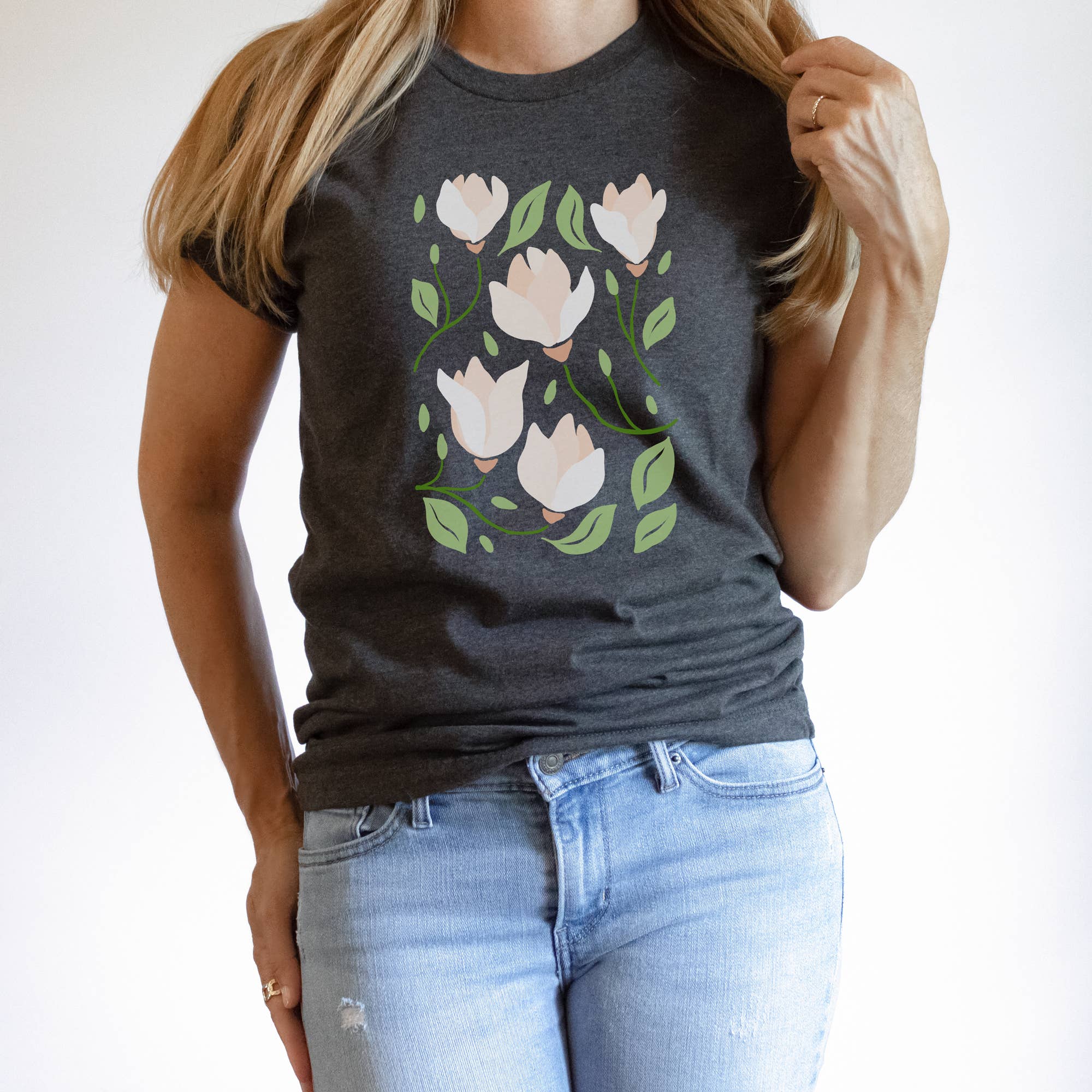 Magnolia Tee | Floral | Sizes XS-2XL Hoodie, Sweatshirt | PodTeesHub.com