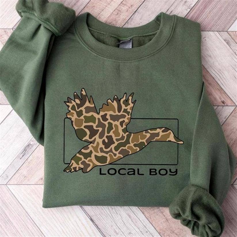 Local Boy Camo Duck Sweatshirt - Unisex Casual Shirt Hoodie | PodTeesHub.com