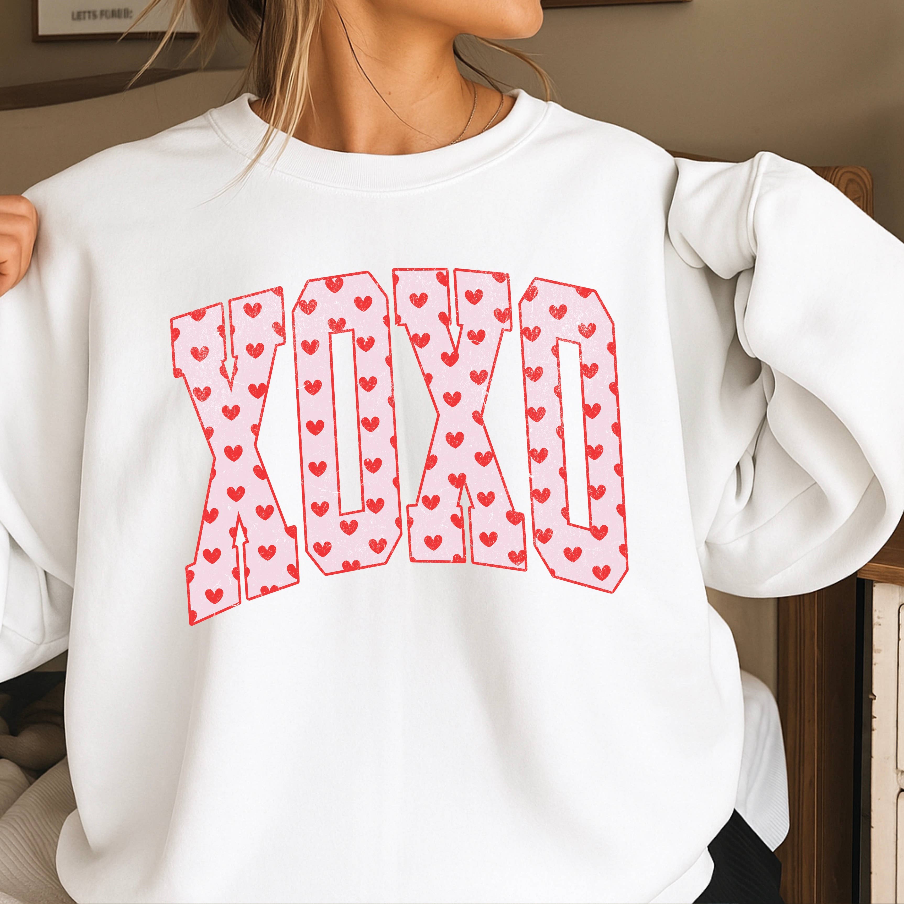 Xoxo  Valentine Sweatshirt | Gildan Brand T-Shirts, Hoodie | PodTeesHub.com