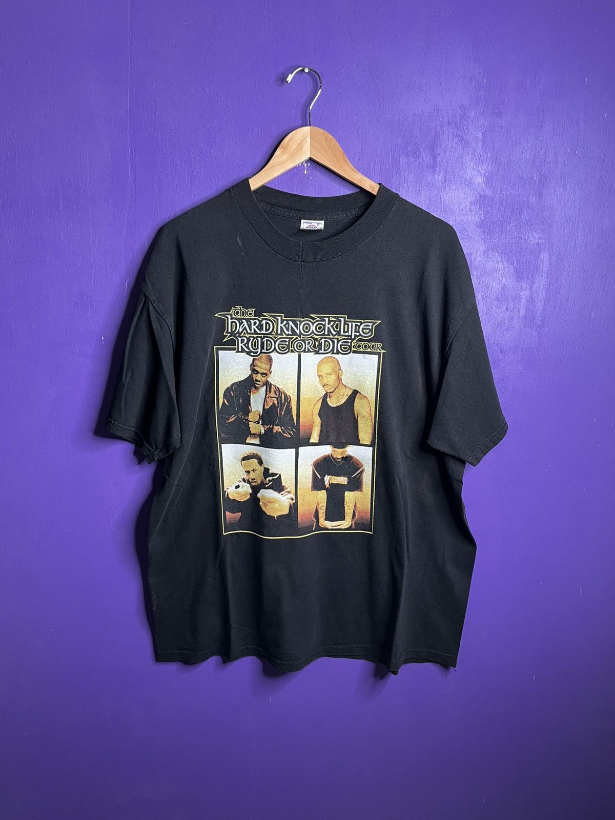 Rap Tees X Vintage Vintage 90s Jay Z Hard Knock Life Ryde Or Die Tour T Shirt Hoodie, Sweatshirt | PodTeesHub.com