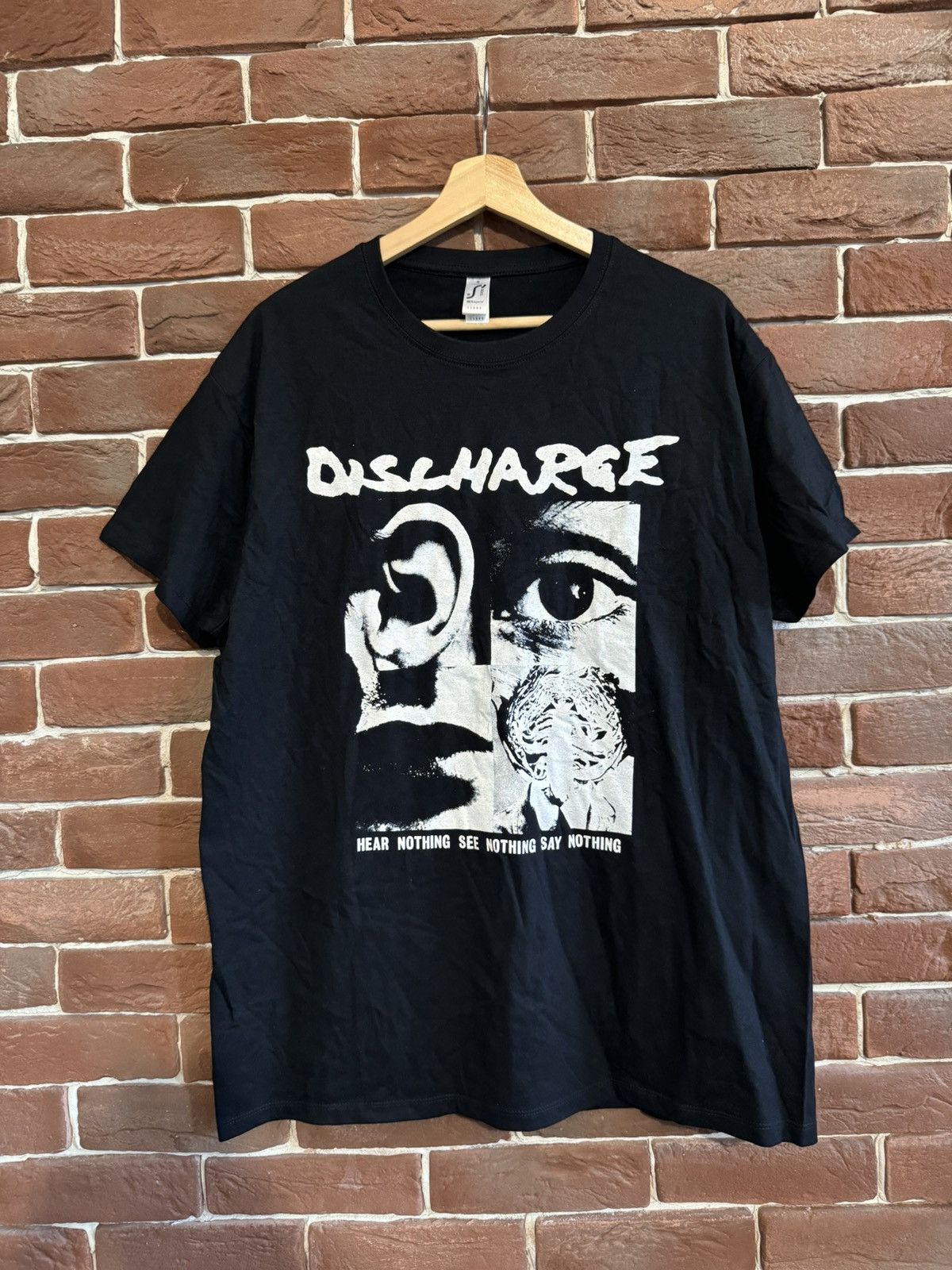 Band Tees Rare Discharge Uk Hardcore Punk Band Tee Grail Tour Xl Black Hoodie, Sweatshirt | PodTeesHub.com
