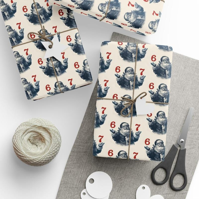 67 Christmas Wrapping Paper, 67 Meme Christmas Gift Wrap, Unique Teen Trend Gift Paper T-Shirts, Hoodie, Sweatshirt