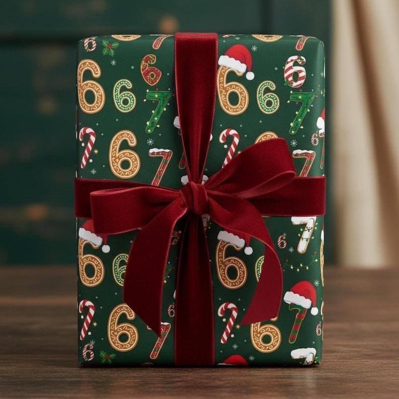 67 Christmas Wrapping Paper, Funny Teen Holiday Gift Wrap, 6 7 meme wrapping paper T-Shirts, Hoodie, Sweatshirt