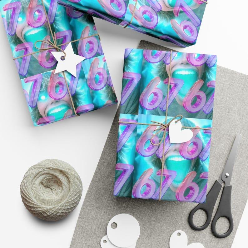 67 Meme TikTok Wrapping Paper, Generation Alpha humor, great for middle school and elementary students. T-Shirts, Hoodie,...