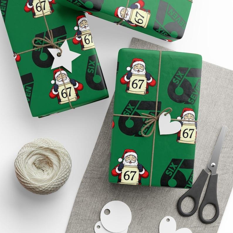 67 Meme Wrapping Paper Christmas, Funny Meme Gift Wrap for Birthdays, Holidays & Parties, 67 Meme Gifts, Holiday Gift...