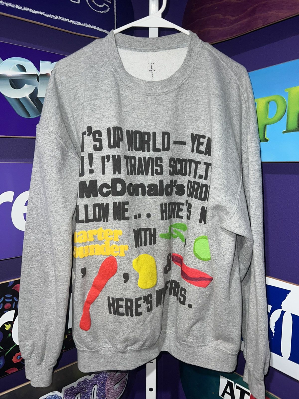 Scott Travis Scott X Cpfm Mcdonald S Crewneck T-Shirts, Hoodie, Sweatshirt | PodTeesHub.com