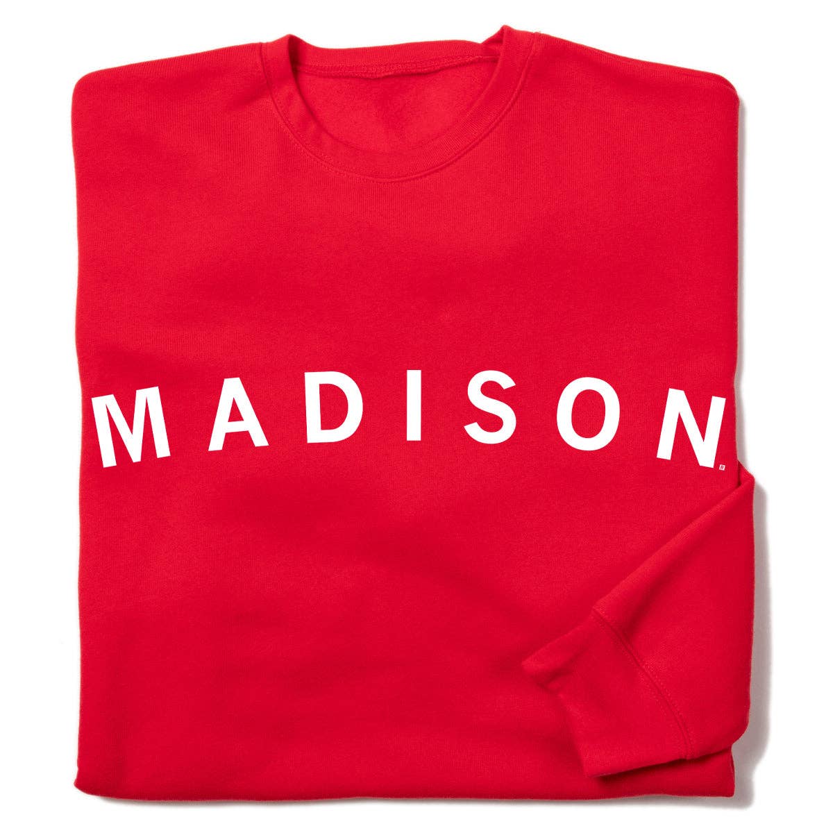 Madison Curved Logo Crew Sweatshirt T-Shirts, Hoodie | PodTeesHub.com