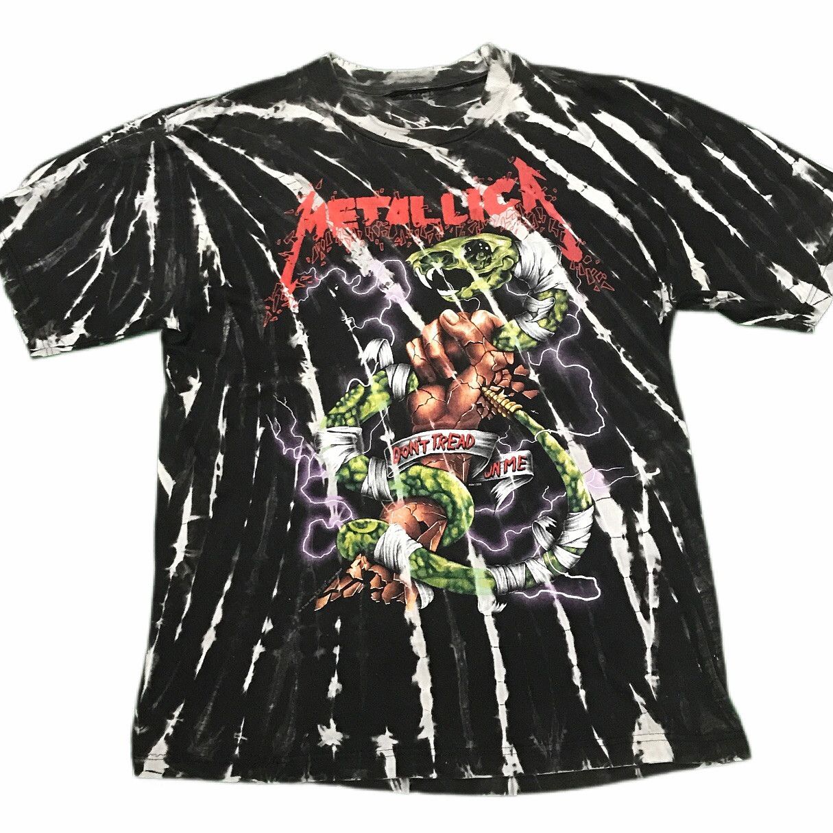 Vintage 1998 Metallica Dont Tread On Me Dye T Shirt Hoodie, Sweatshirt | PodTeesHub.com