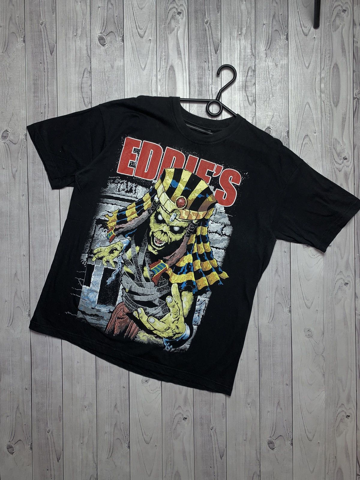 Vintage Tee Iron Maiden Eddies Size M L Mummy Hoodie, Sweatshirt | PodTeesHub.com