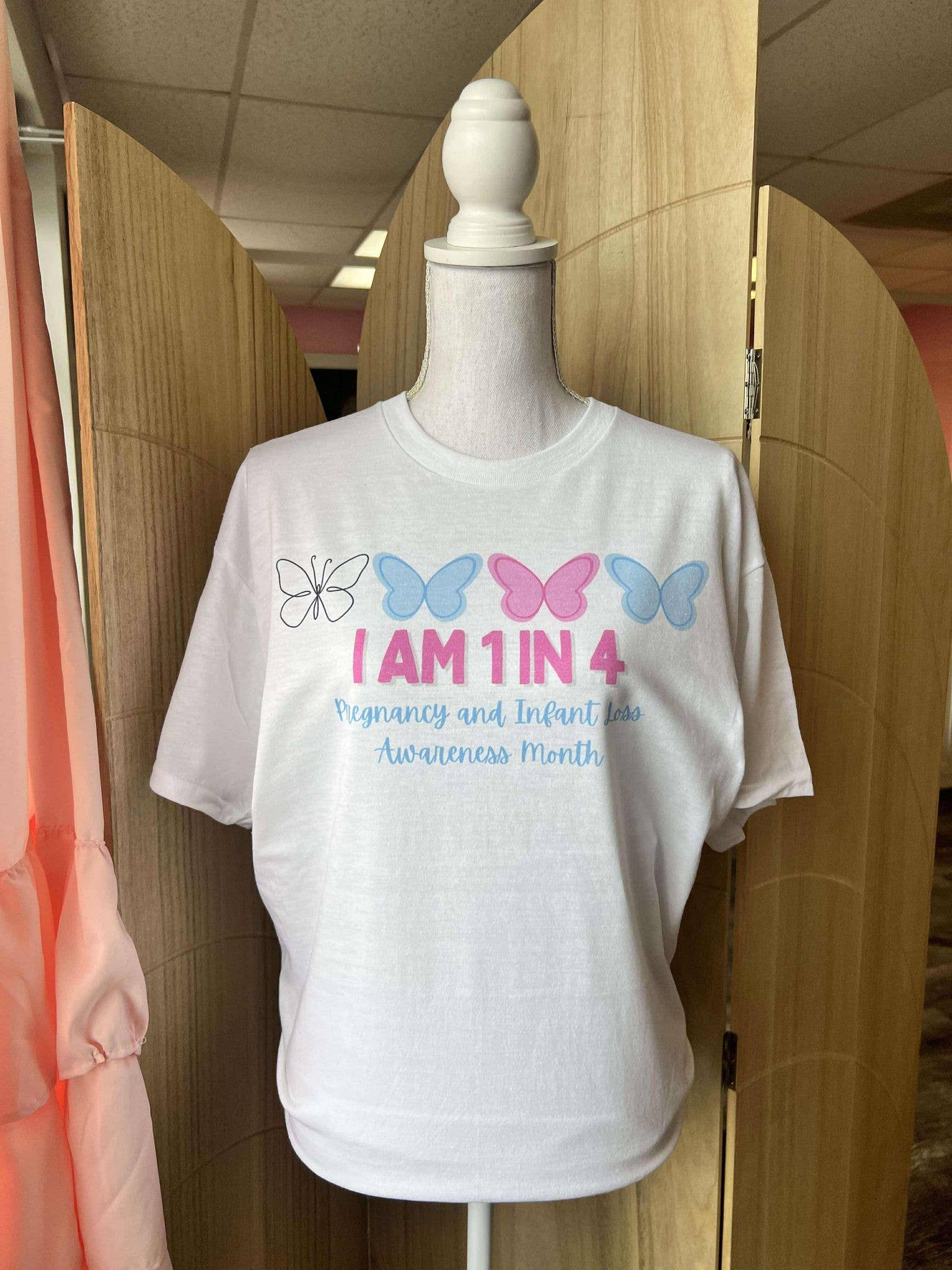 I Am 1 in 4 Pregnancy and Infant Loss On White Tee Hoodie, Sweatshirt | PodTeesHub.com