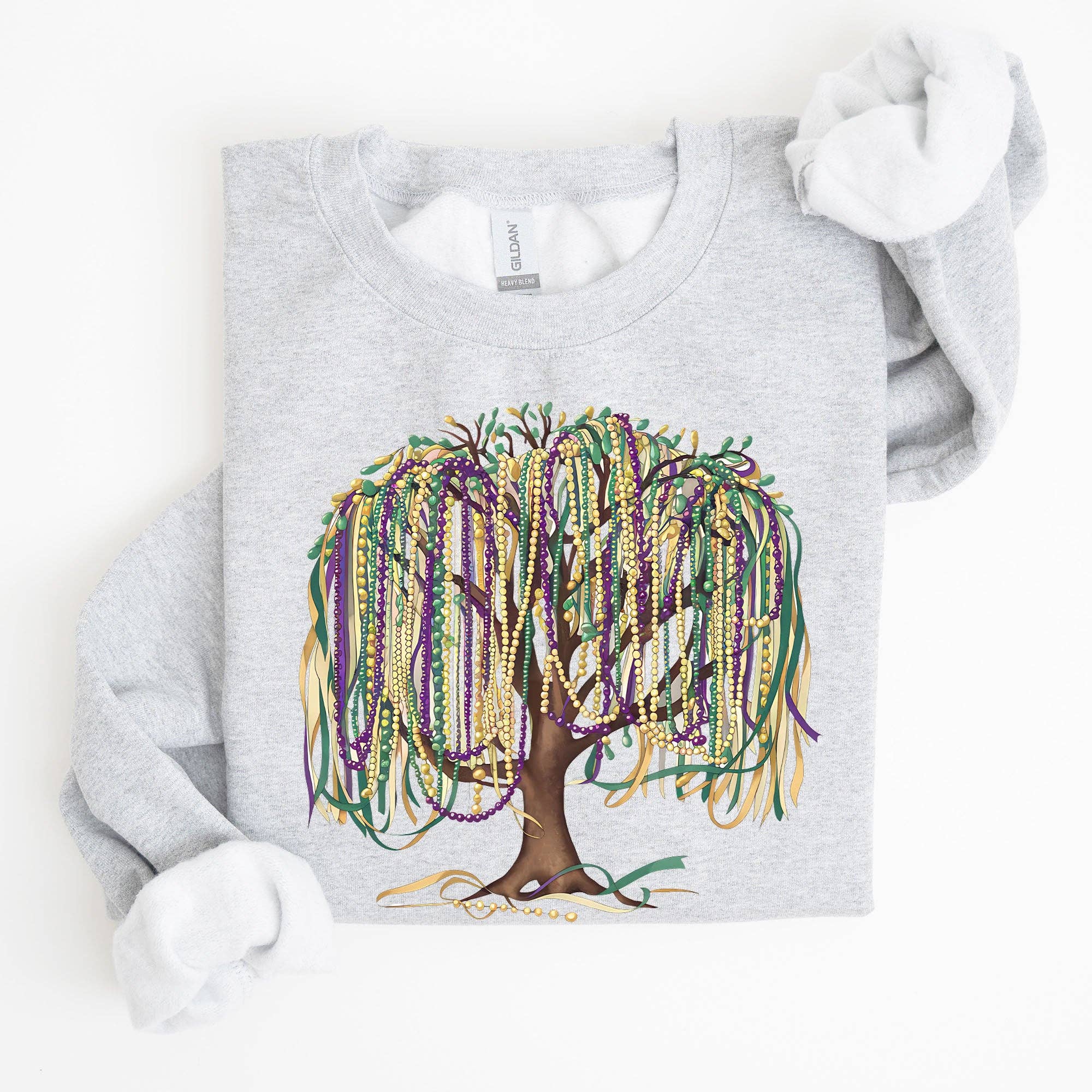 Bead Tree, Mardi Gras Fleur De Lis Fat Tuesday Sweatshirt T-Shirts, Hoodie | PodTeesHub.com