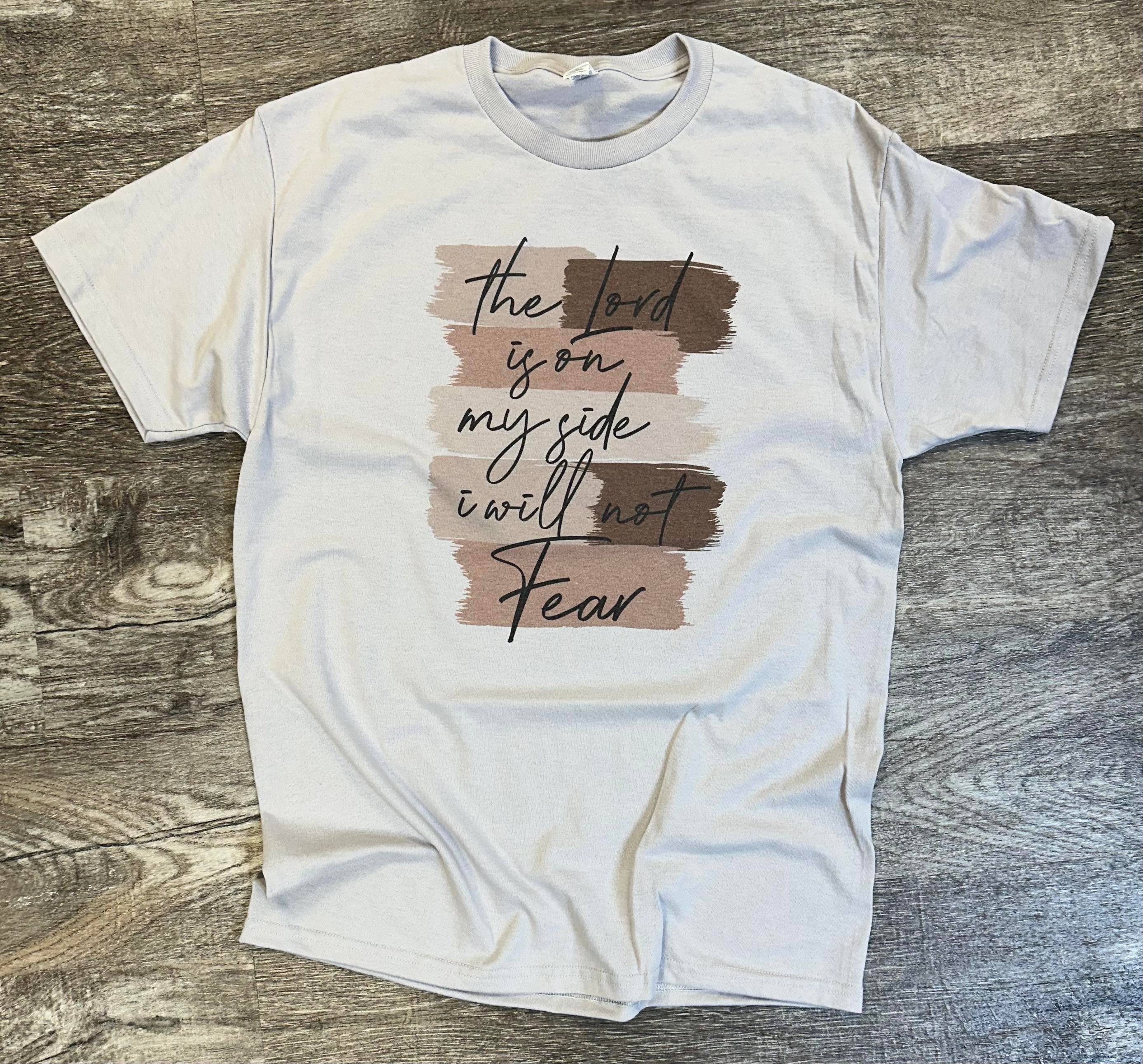 The Lord Is On My Side On Silver Tee Hoodie, Sweatshirt | PodTeesHub.com