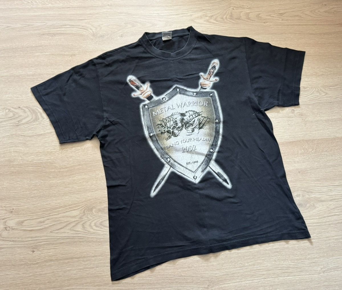 Band Tees Vintage 00 S Metal Warrior 2003 Rock Band Concert T Shirt Hoodie, Sweatshirt | PodTeesHub.com