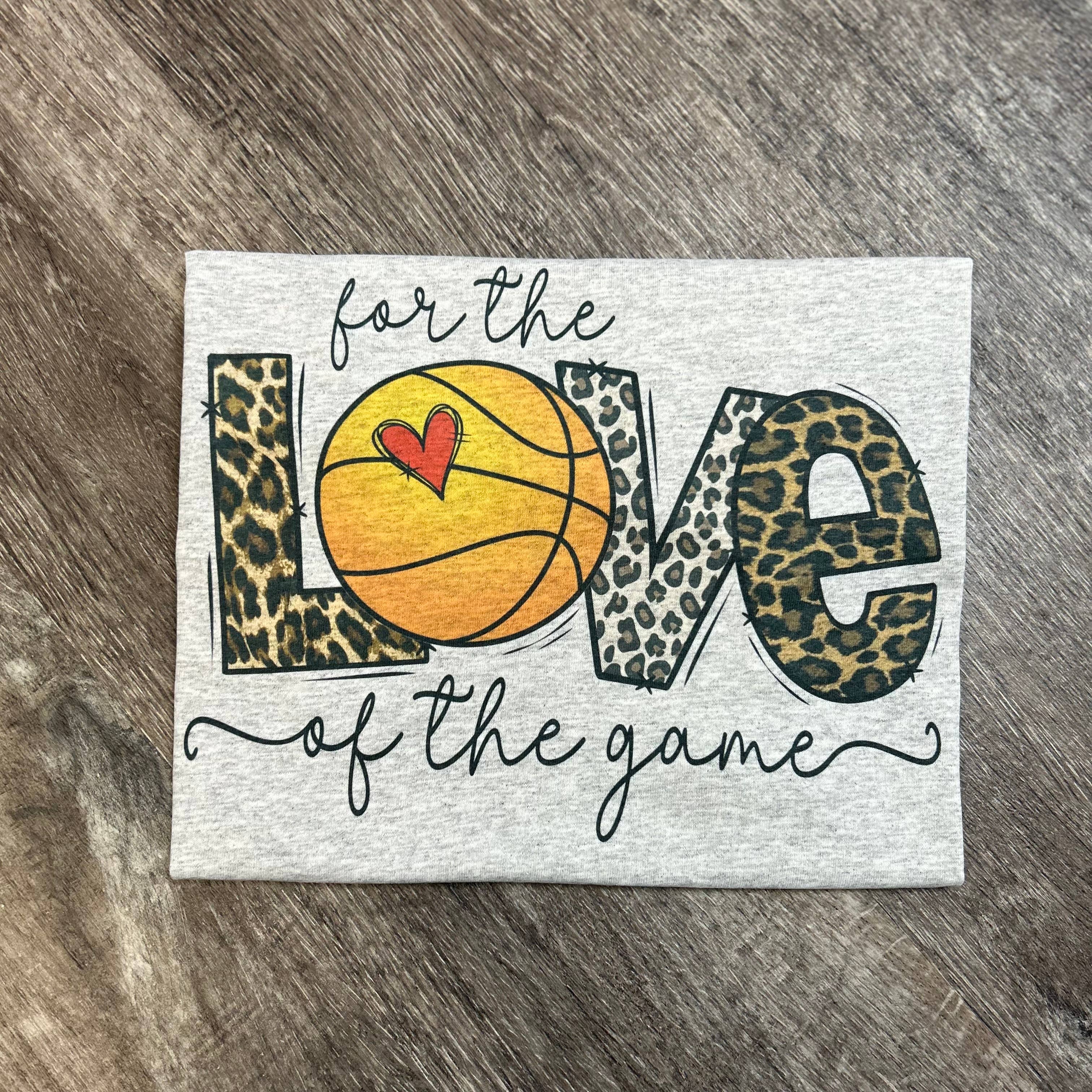 Basketball For the Love of the Game Leopard On Ash Gray Tee Hoodie, Sweatshirt | PodTeesHub.com