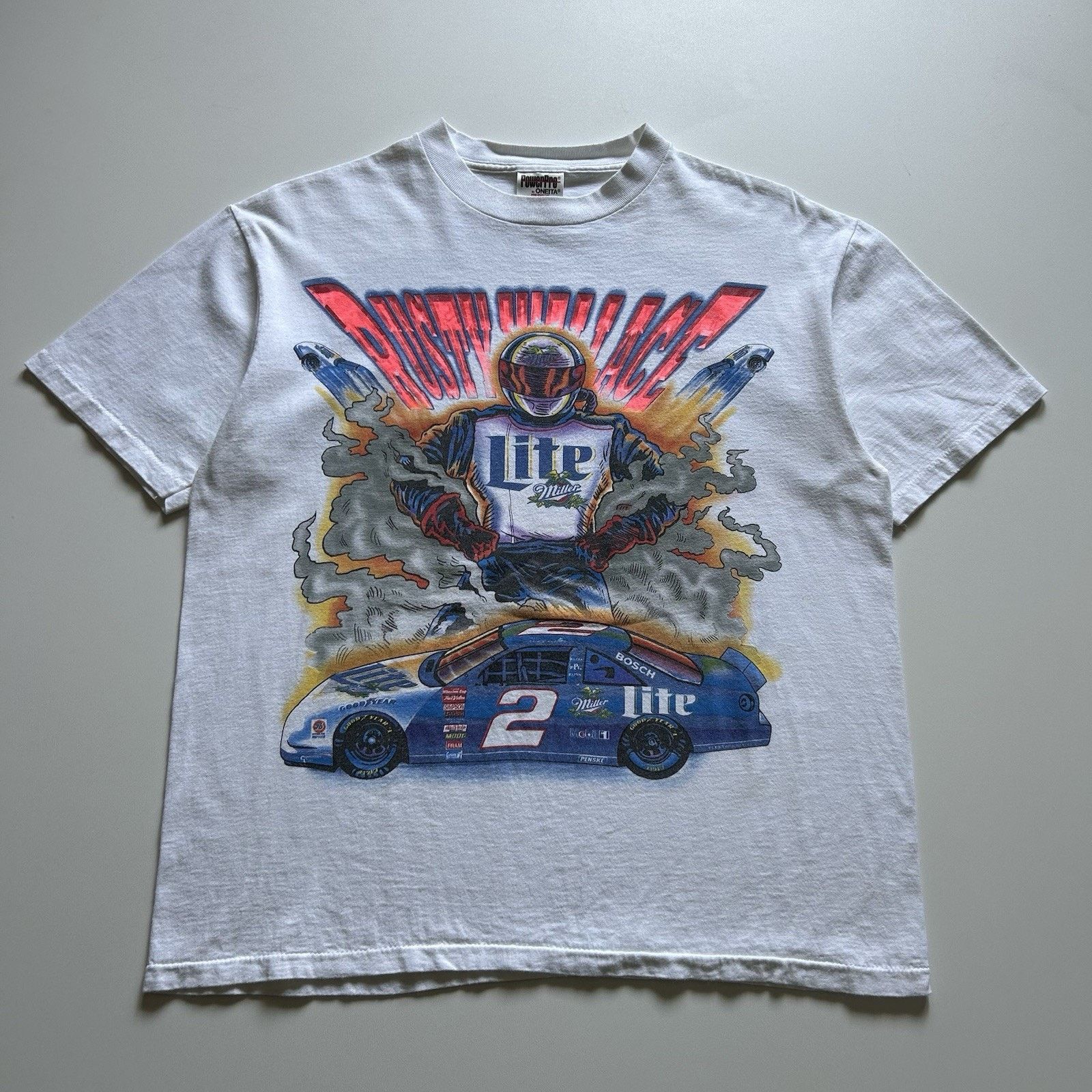 Vintage 90s Rusty Wallace T Shirt Large Boxy Nascar Racing Hoodie, Sweatshirt | PodTeesHub.com