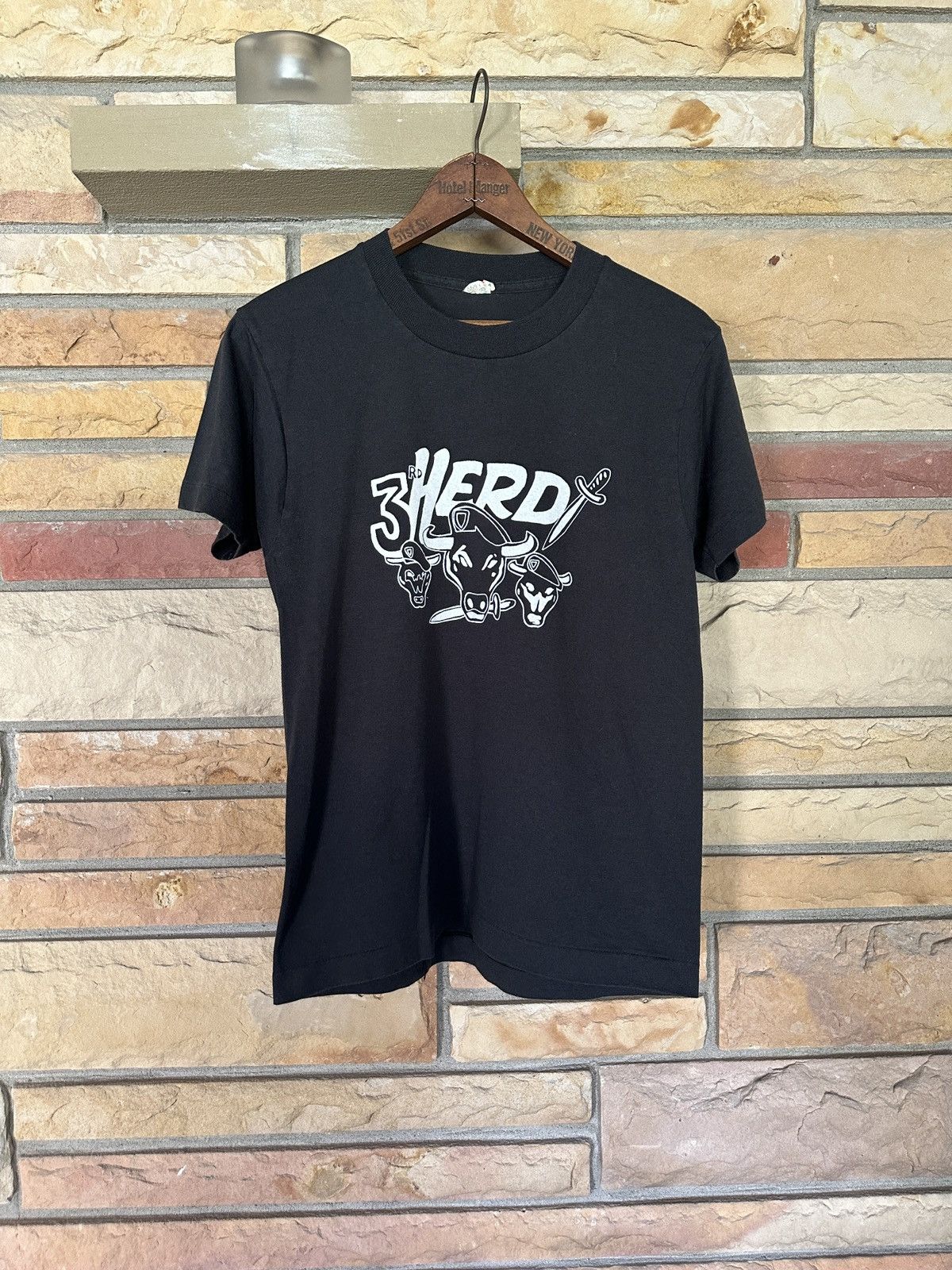Vintage 80s Military Third Herd Graphic Tee Hoodie, Sweatshirt | PodTeesHub.com